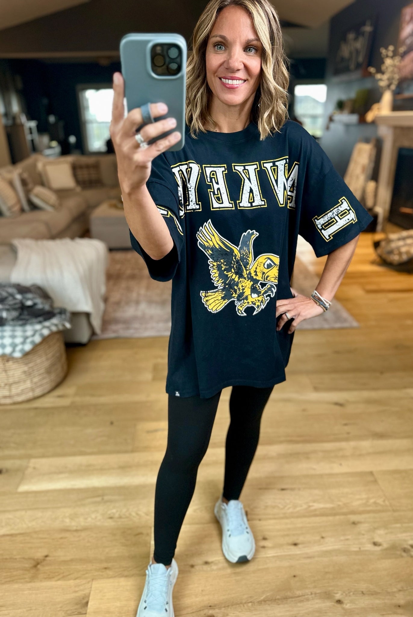 Hawkeyes Oversized Tee-Gameday Social-Anna Kaytes Boutique, Women's Fashion Boutique in Grinnell, Iowa