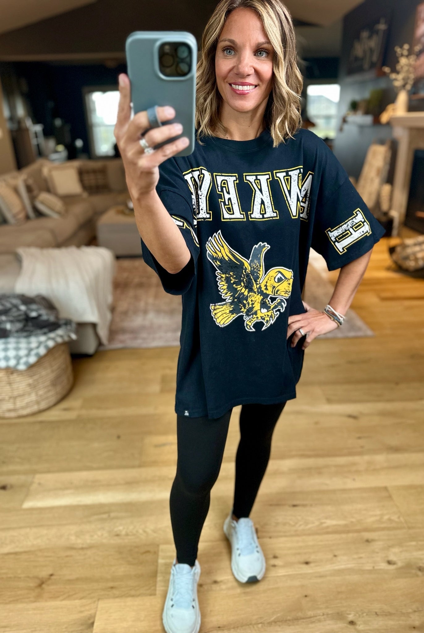 Hawkeyes Oversized Tee-Gameday Social-Anna Kaytes Boutique, Women's Fashion Boutique in Grinnell, Iowa