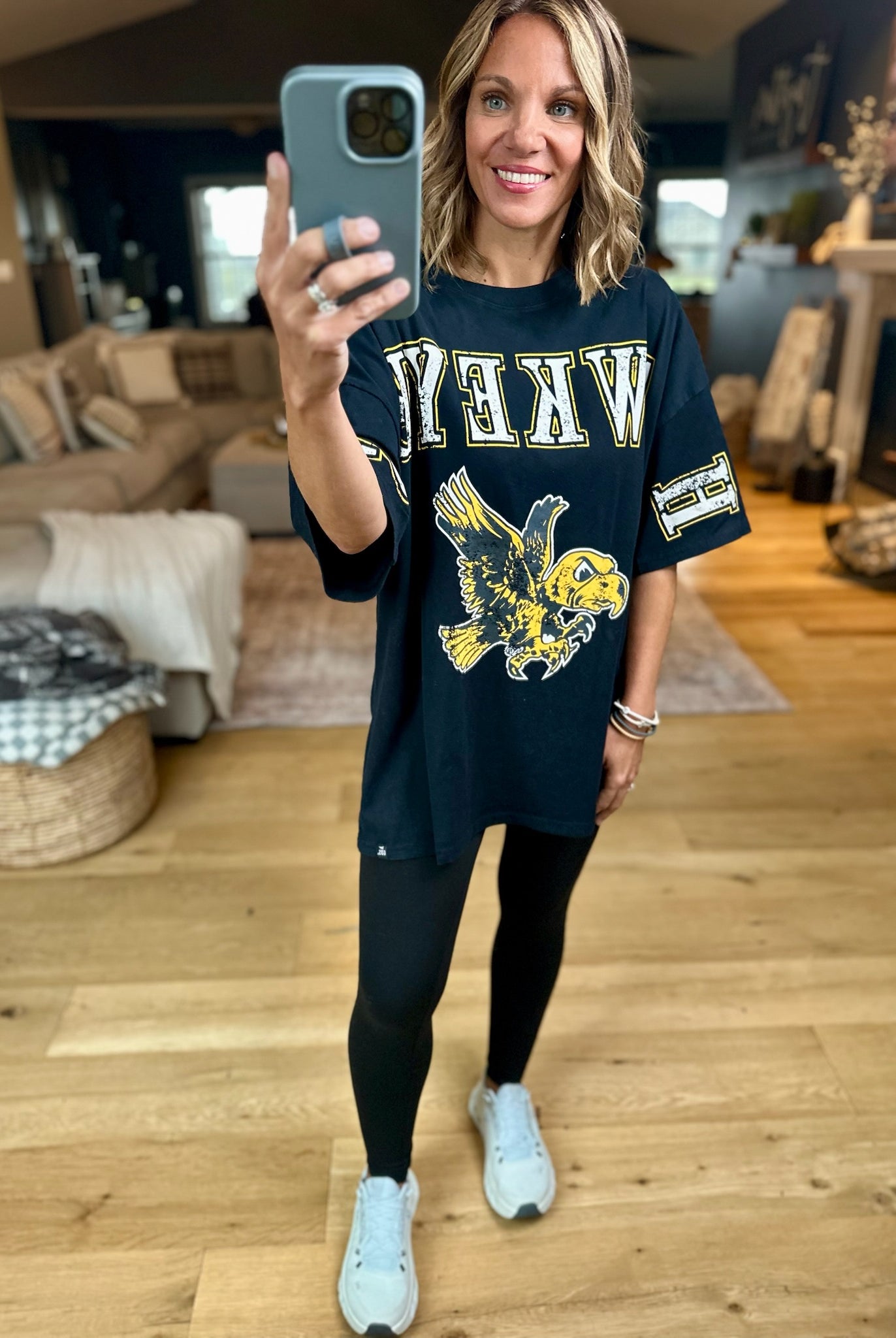 Hawkeyes Oversized Tee-Gameday Social-Anna Kaytes Boutique, Women's Fashion Boutique in Grinnell, Iowa