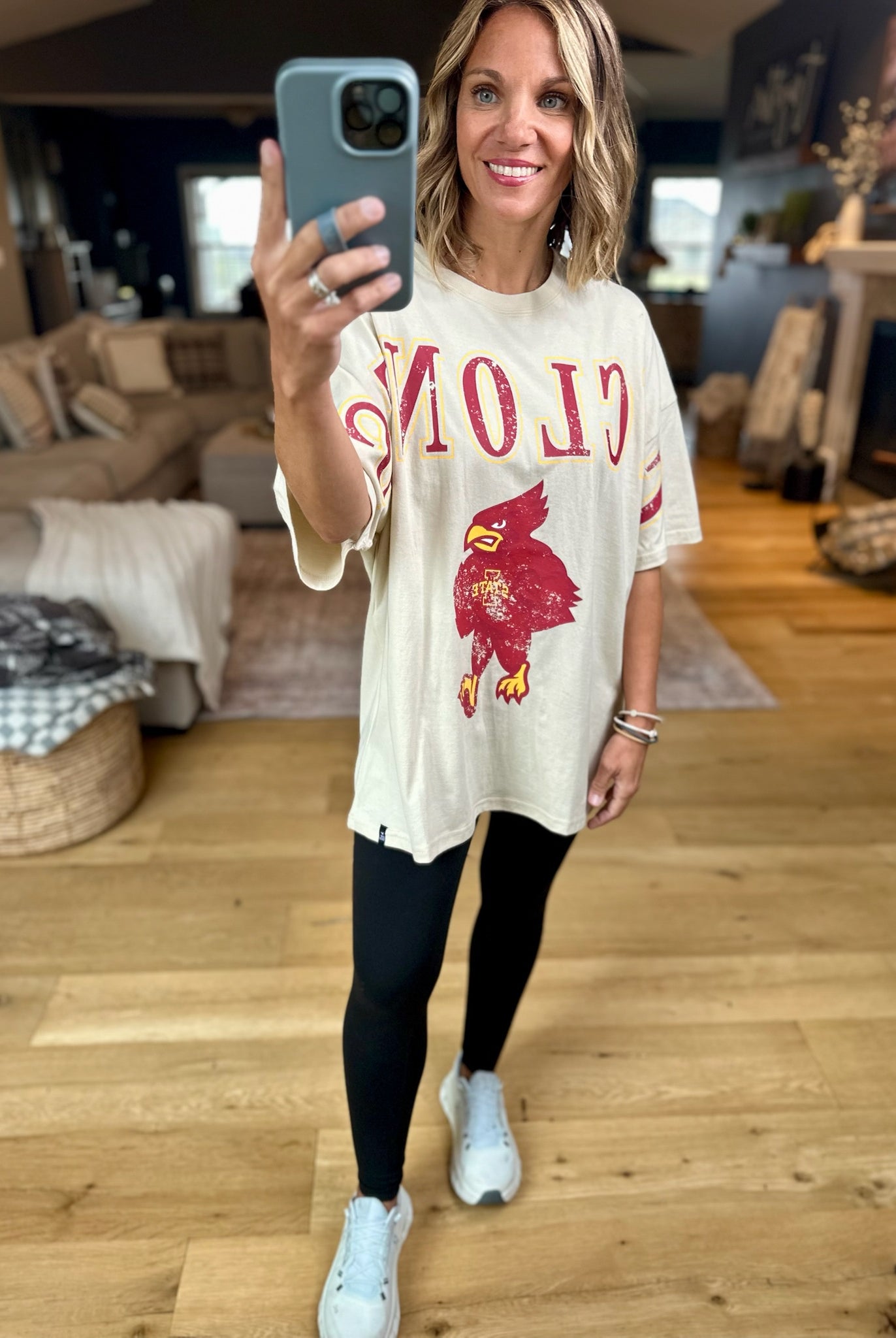 Cyclones Oversized Tee - Two color options-Gameday Social-Anna Kaytes Boutique, Women's Fashion Boutique in Grinnell, Iowa