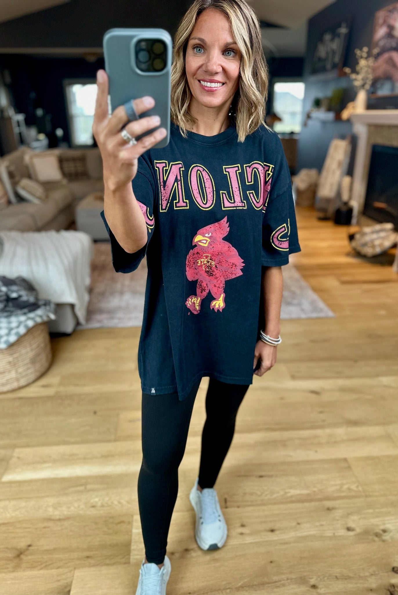 Cyclones Oversized Tee - Two color options-Gameday Social-Anna Kaytes Boutique, Women's Fashion Boutique in Grinnell, Iowa