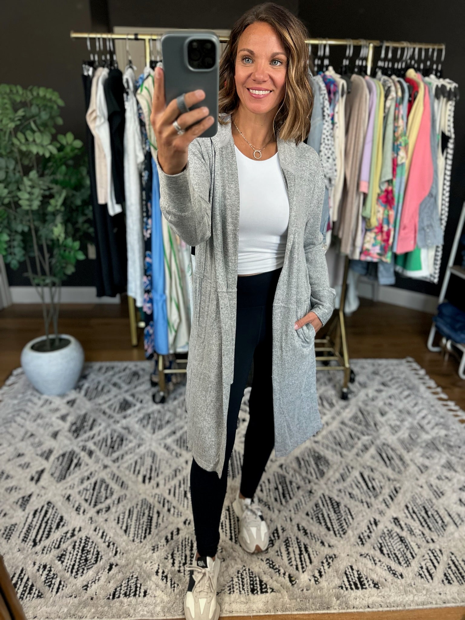 Swept Away Midi Pocket Cardigan-Sweaters-Mono B-Anna Kaytes Boutique, Women's Fashion Boutique in Grinnell, Iowa