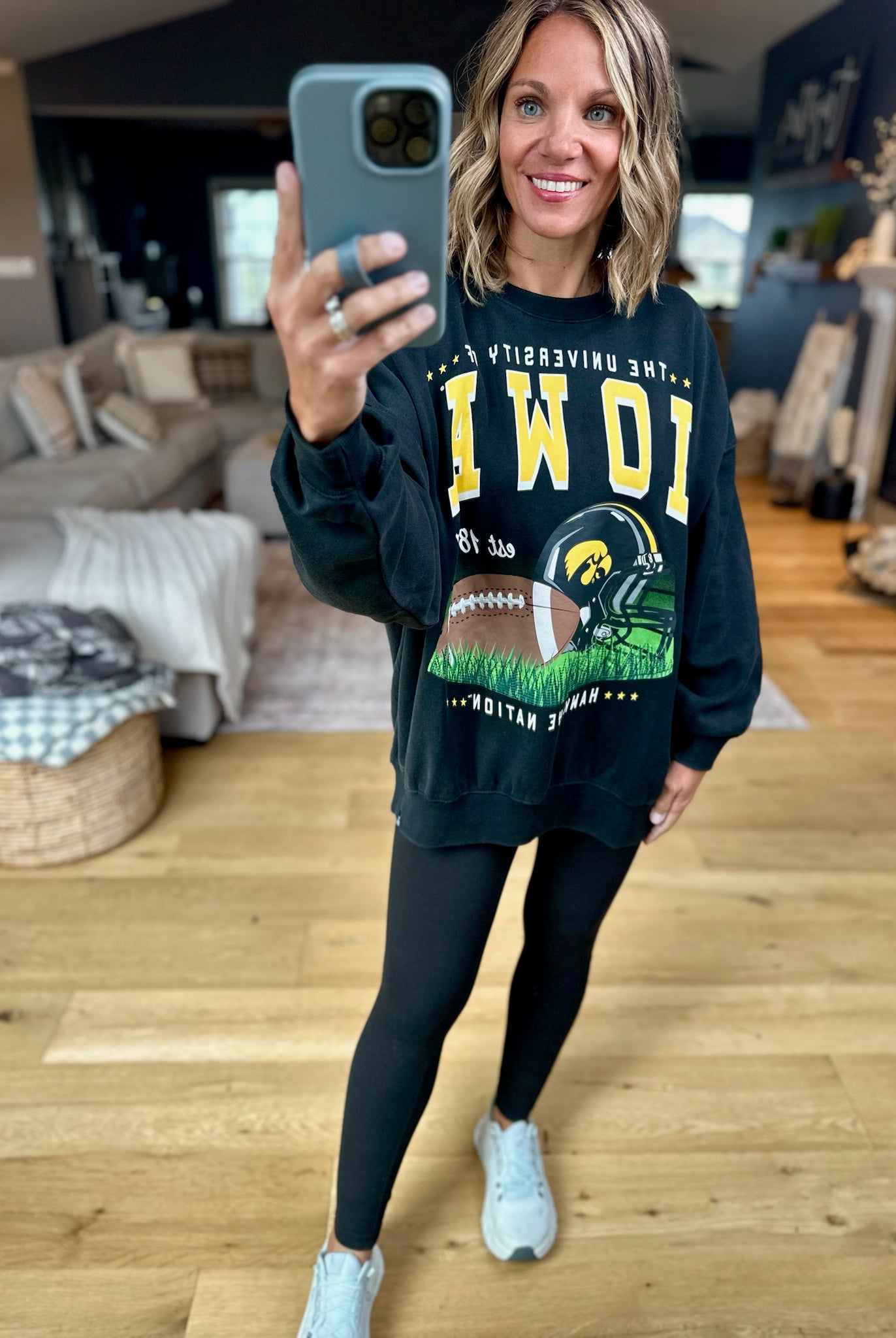 Iowa Football Crewneck-Gameday Social-Anna Kaytes Boutique, Women's Fashion Boutique in Grinnell, Iowa