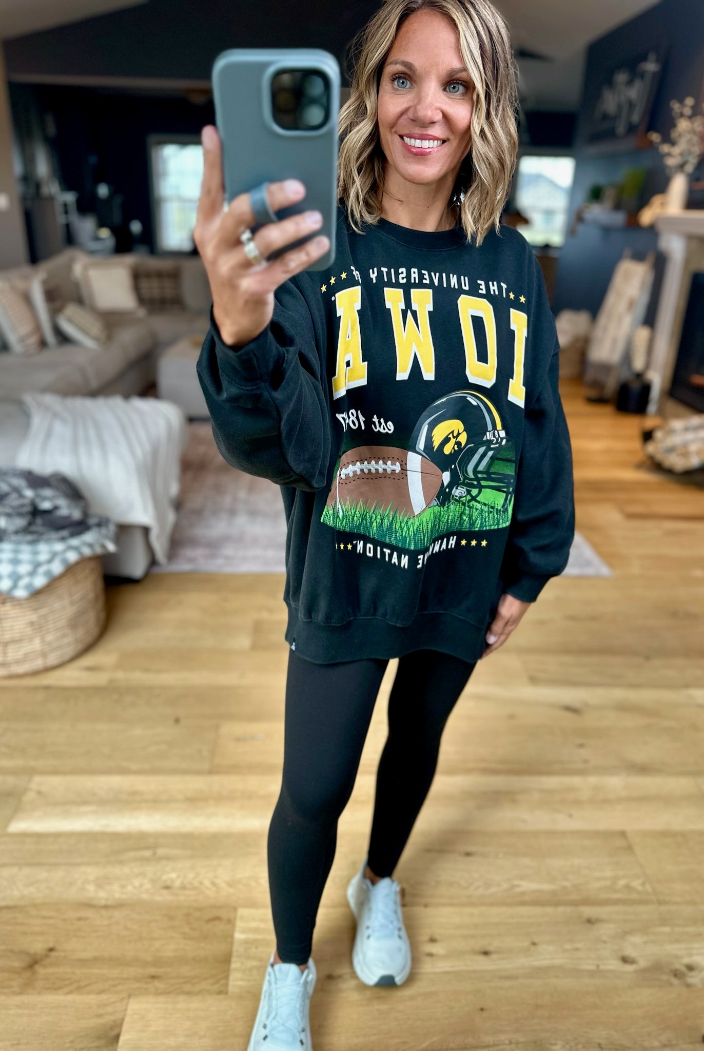 Iowa Football Crewneck-Gameday Social-Anna Kaytes Boutique, Women's Fashion Boutique in Grinnell, Iowa