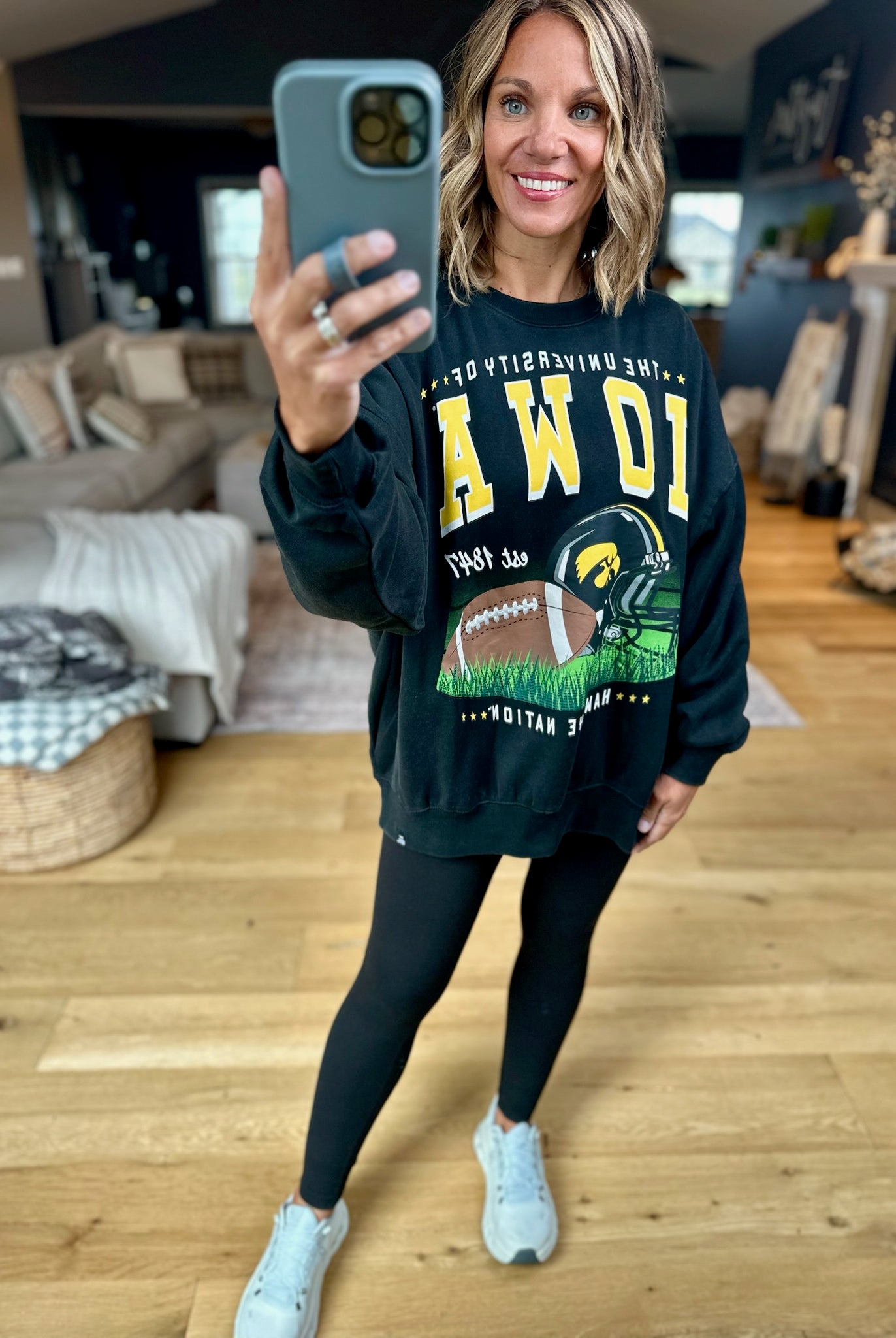 Iowa Football Crewneck-Gameday Social-Anna Kaytes Boutique, Women's Fashion Boutique in Grinnell, Iowa