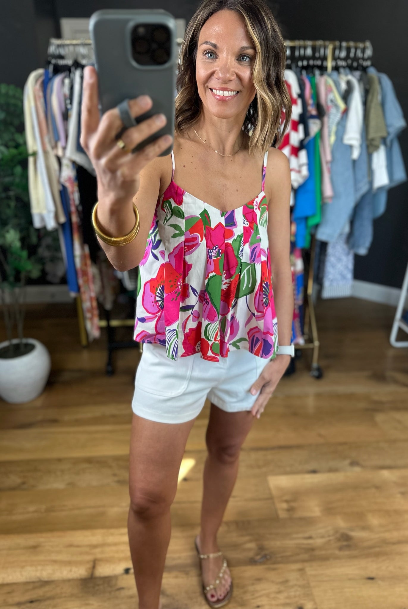 Keeps Getting Better Floral Top-Sleeveless-THML-Anna Kaytes Boutique, Women's Fashion Boutique in Grinnell, Iowa