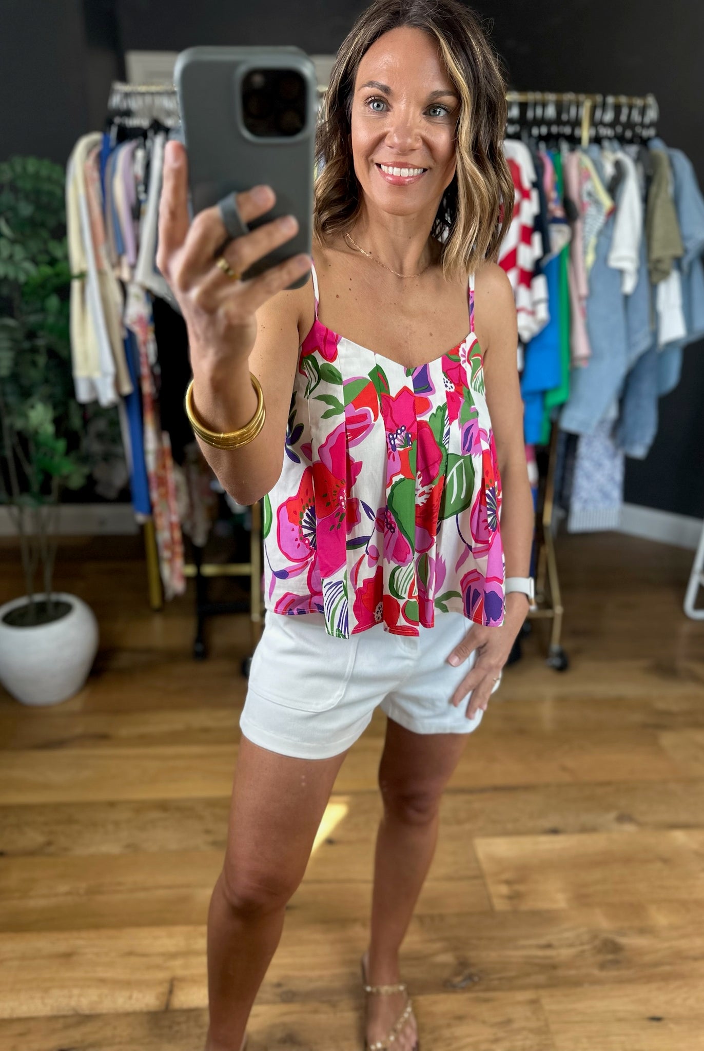 Keeps Getting Better Floral Top-Sleeveless-THML-Anna Kaytes Boutique, Women's Fashion Boutique in Grinnell, Iowa
