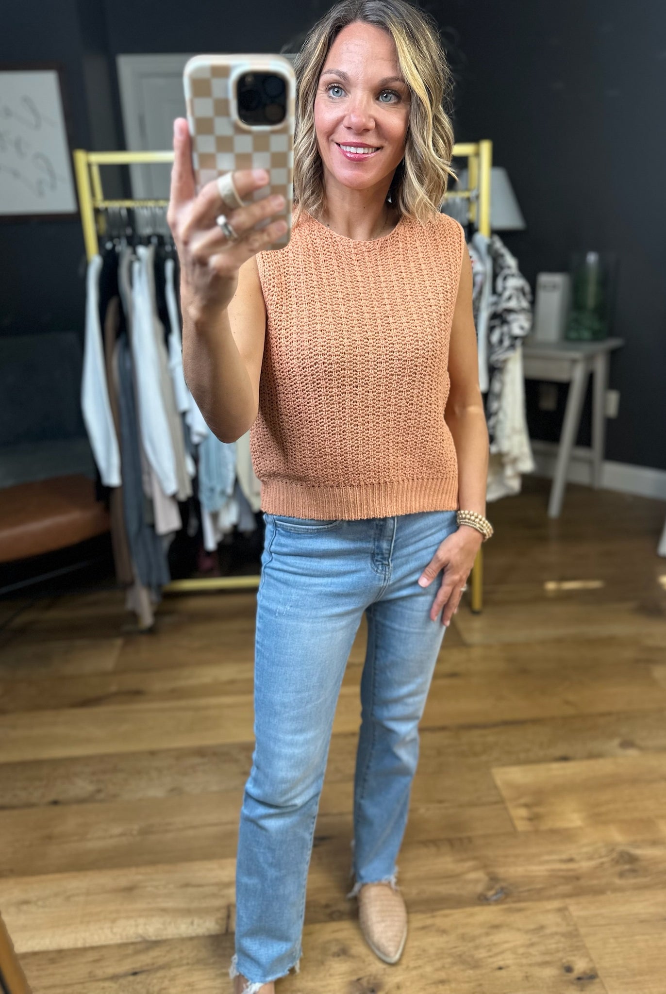 Charming Feeling Knit Top - Caramel-By Together-Anna Kaytes Boutique, Women's Fashion Boutique in Grinnell, Iowa