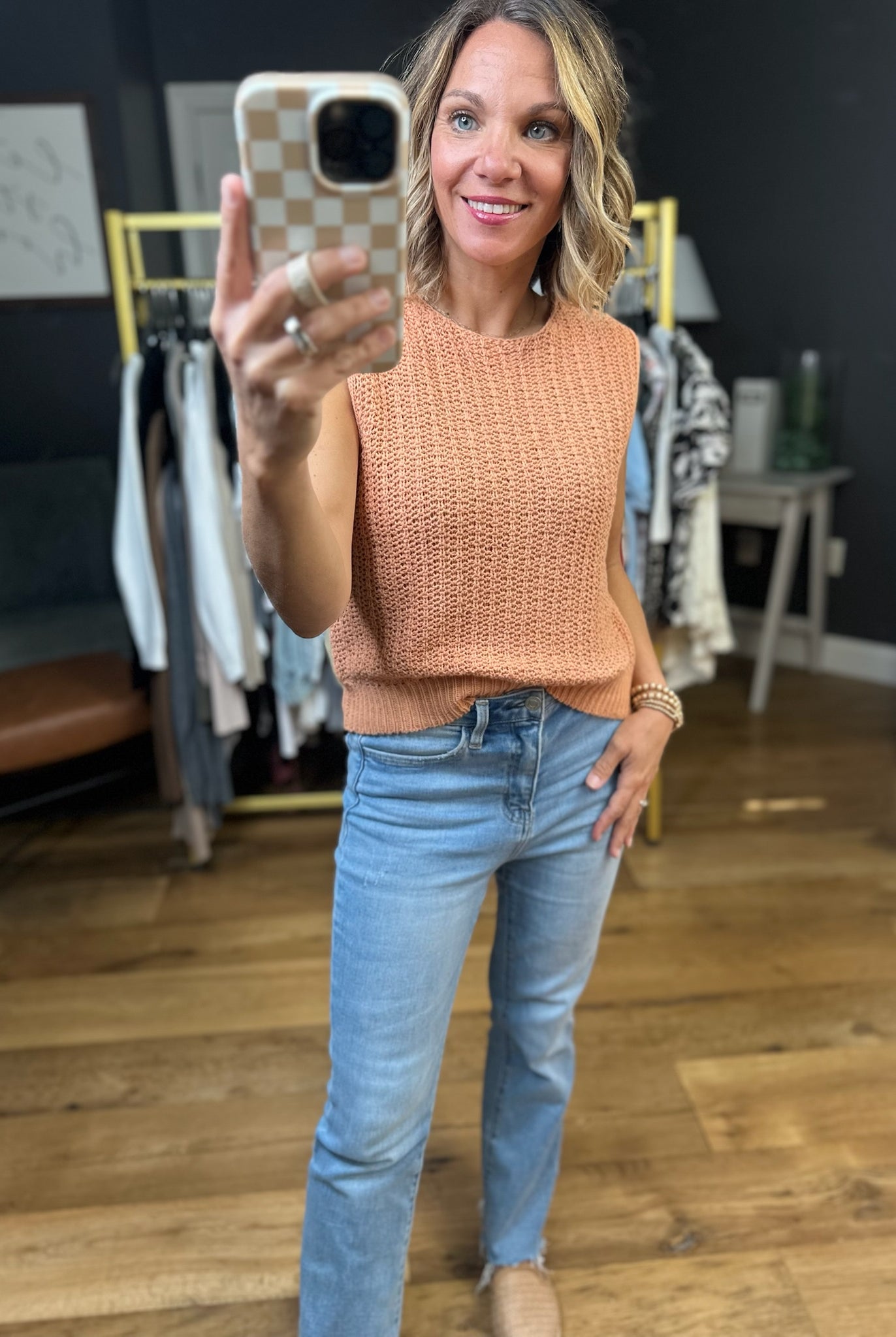 Charming Feeling Knit Top - Caramel-By Together-Anna Kaytes Boutique, Women's Fashion Boutique in Grinnell, Iowa