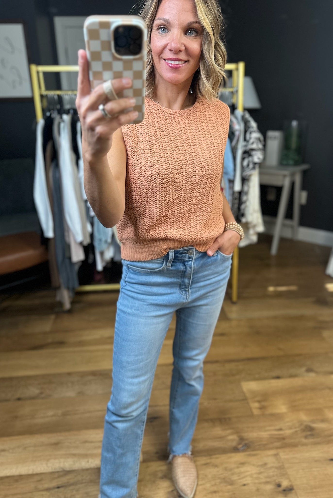 Charming Feeling Knit Top - Caramel-By Together-Anna Kaytes Boutique, Women's Fashion Boutique in Grinnell, Iowa