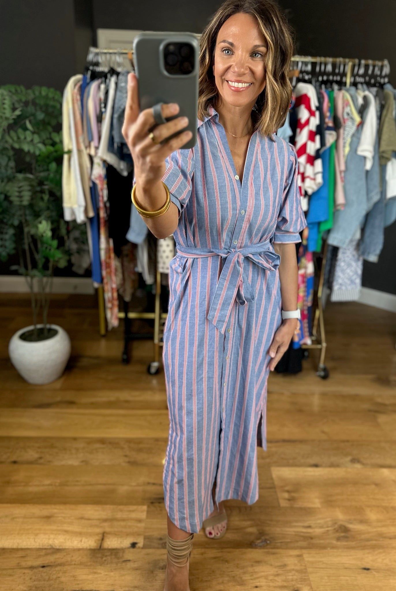 Honest Reflection Striped Dress-Dresses-Entro-Anna Kaytes Boutique, Women's Fashion Boutique in Grinnell, Iowa