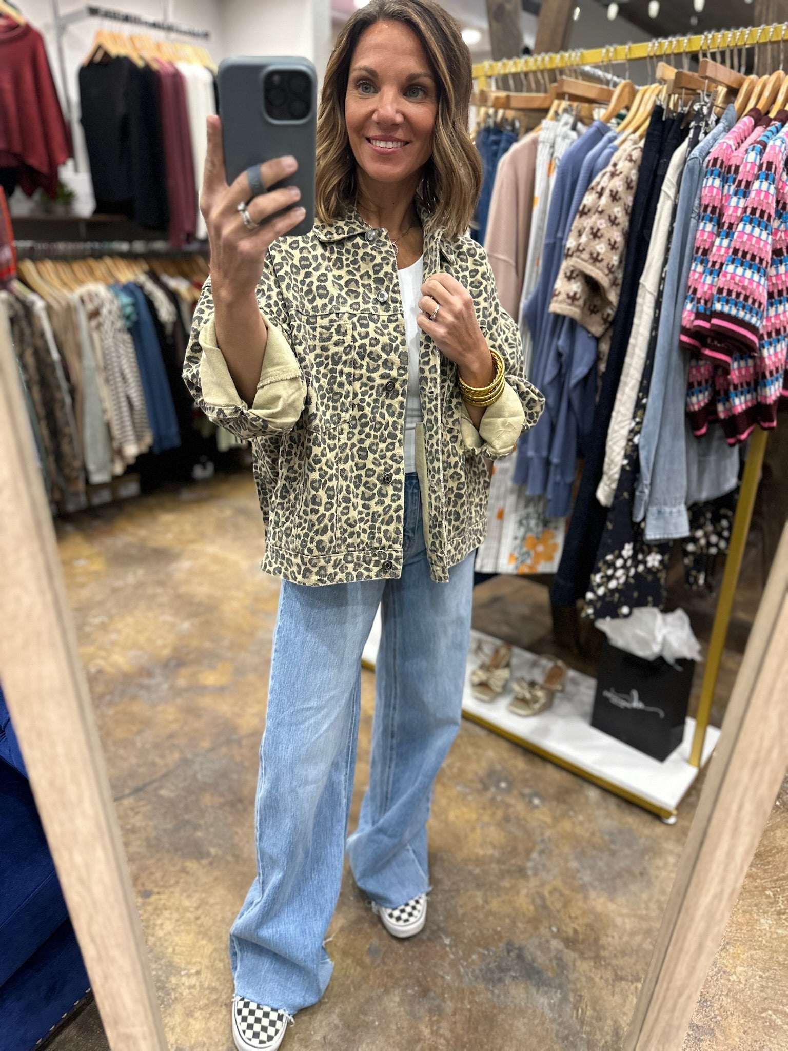 Through The Motions Leopard Print Jacket-Jackets-Tres Bien-Anna Kaytes Boutique, Women's Fashion Boutique in Grinnell, Iowa