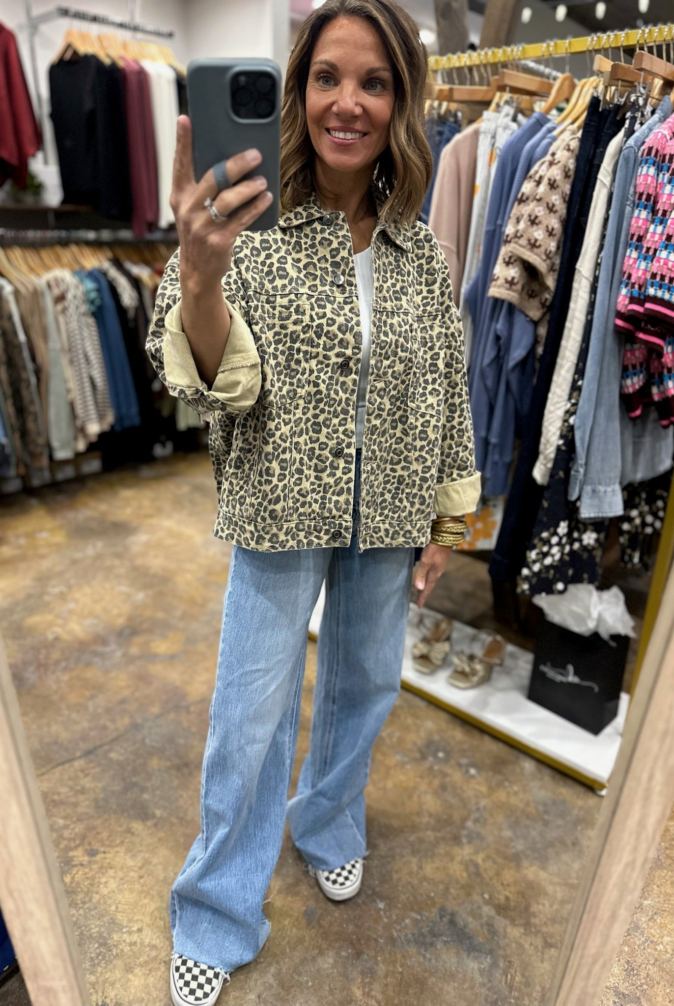 Through The Motions Leopard Print Jacket-Jackets-Tres Bien-Anna Kaytes Boutique, Women's Fashion Boutique in Grinnell, Iowa