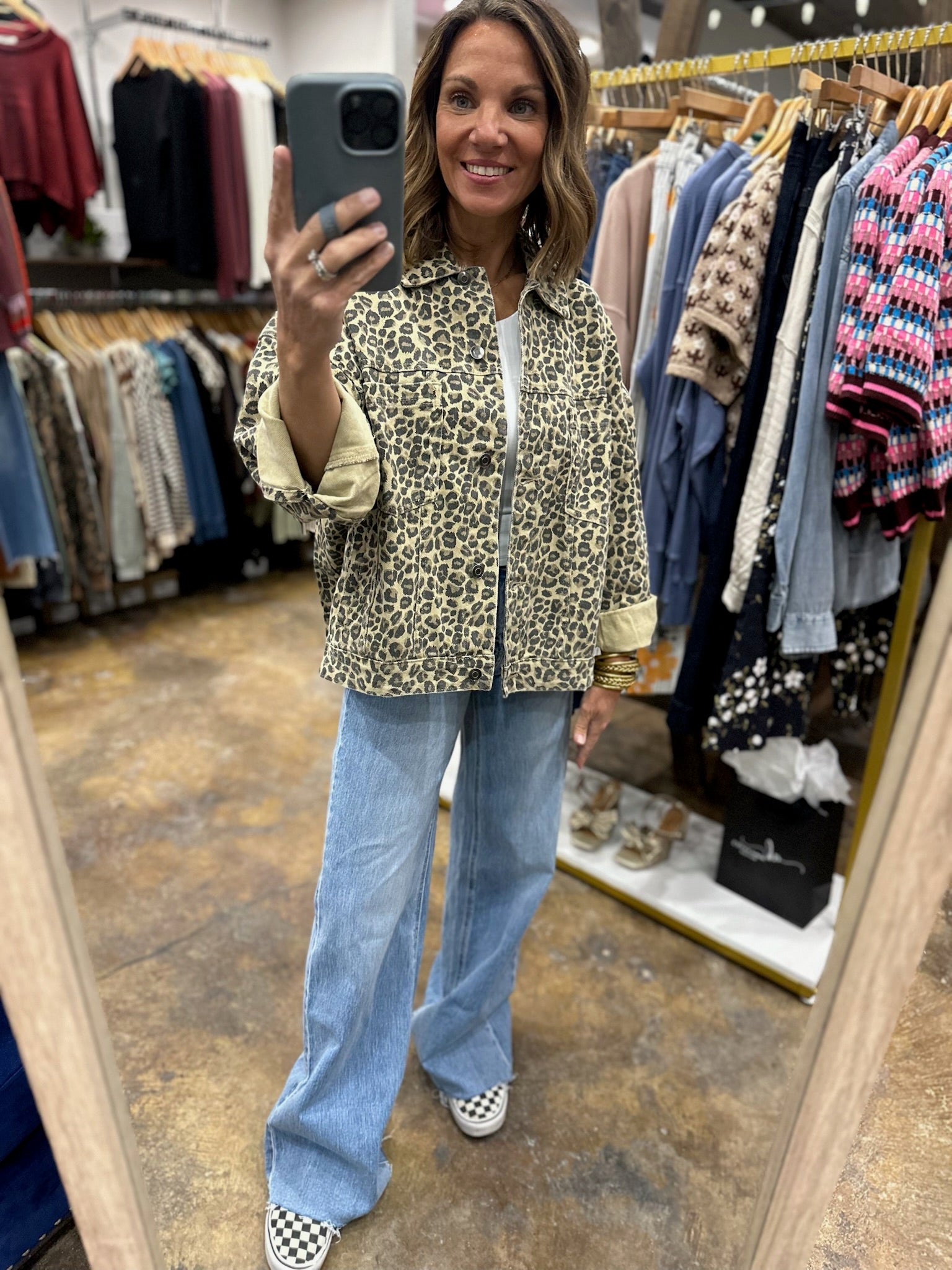 Through The Motions Leopard Print Jacket-Jackets-Tres Bien-Anna Kaytes Boutique, Women's Fashion Boutique in Grinnell, Iowa