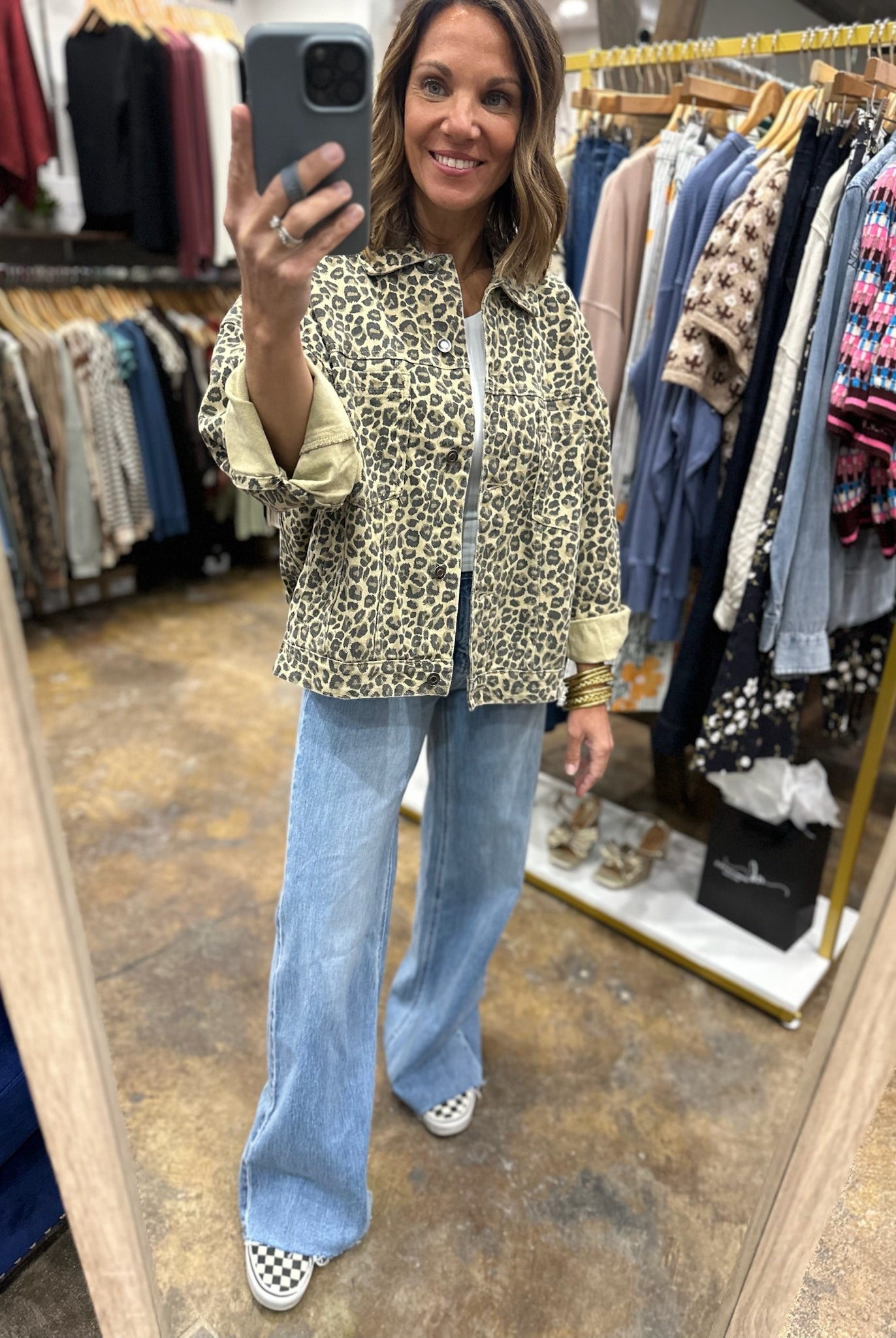 Through The Motions Leopard Print Jacket-Jackets-Tres Bien-Anna Kaytes Boutique, Women's Fashion Boutique in Grinnell, Iowa