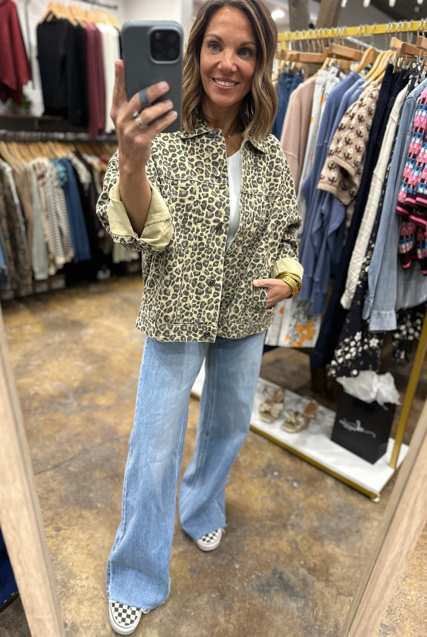Through The Motions Leopard Print Jacket-Jackets-Tres Bien-Anna Kaytes Boutique, Women's Fashion Boutique in Grinnell, Iowa
