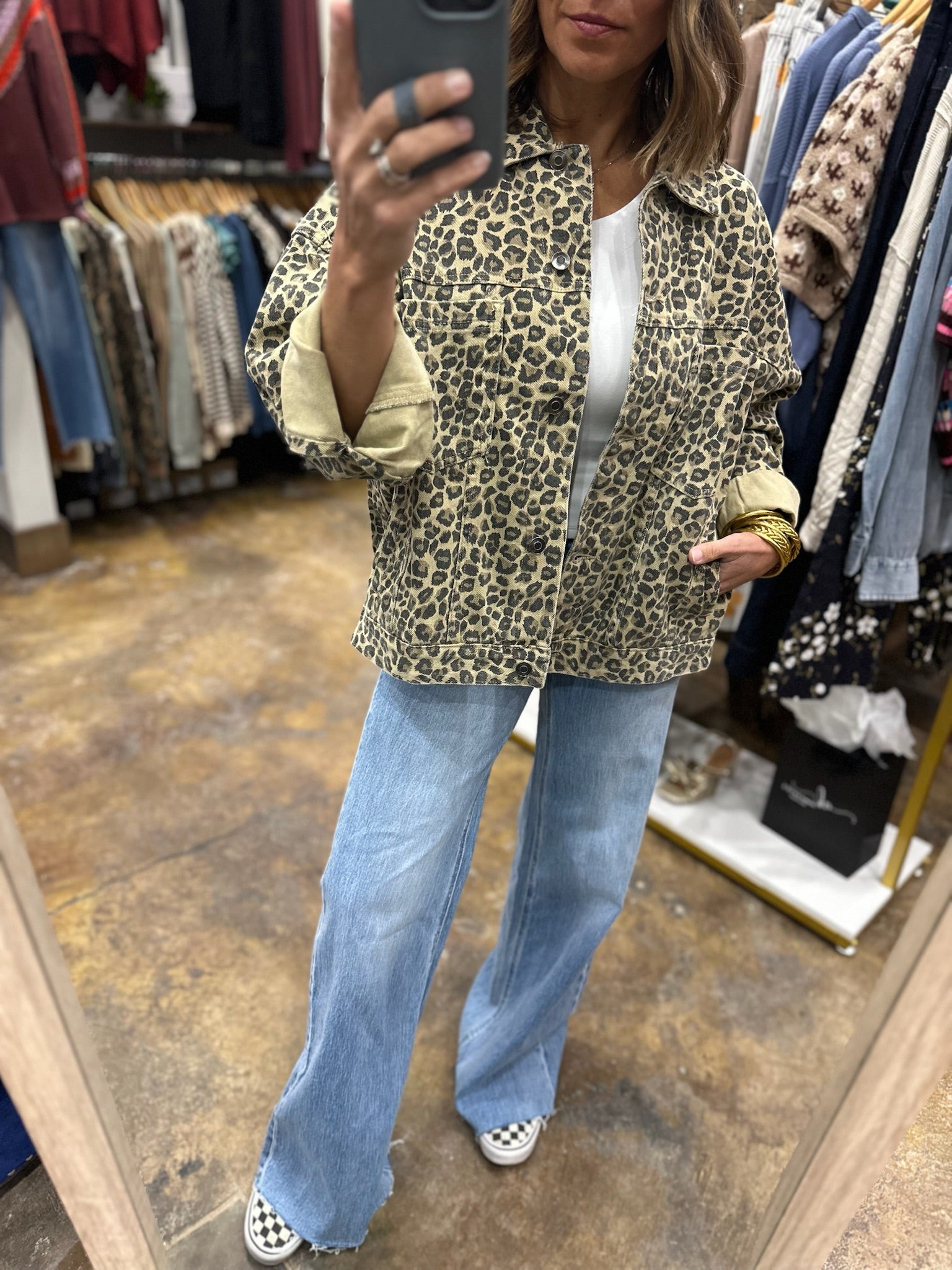 Through The Motions Leopard Print Jacket-Jackets-Tres Bien-Anna Kaytes Boutique, Women's Fashion Boutique in Grinnell, Iowa