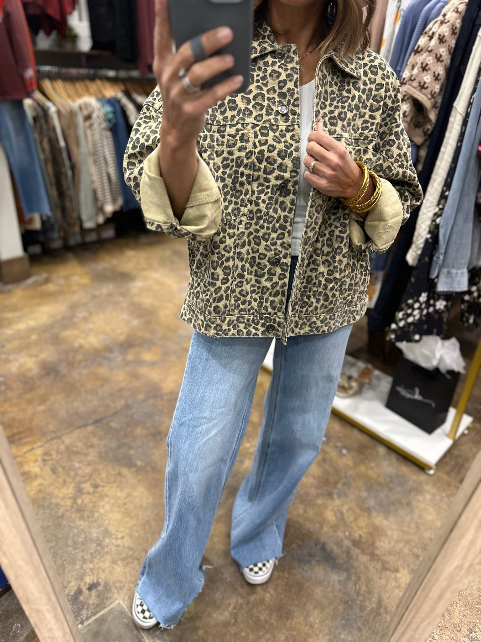 Through The Motions Leopard Print Jacket-Jackets-Tres Bien-Anna Kaytes Boutique, Women's Fashion Boutique in Grinnell, Iowa