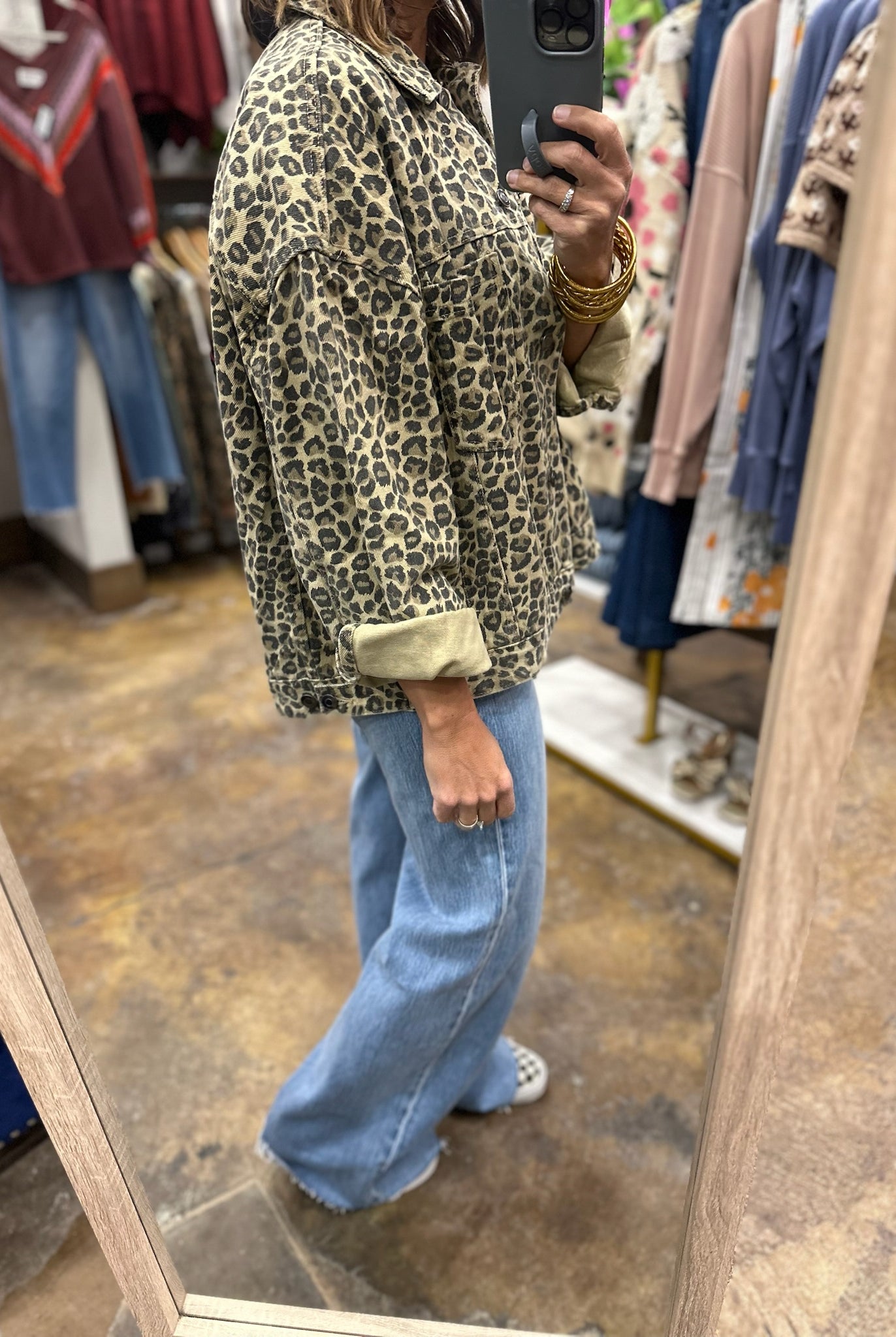 Through The Motions Leopard Print Jacket-Jackets-Tres Bien-Anna Kaytes Boutique, Women's Fashion Boutique in Grinnell, Iowa