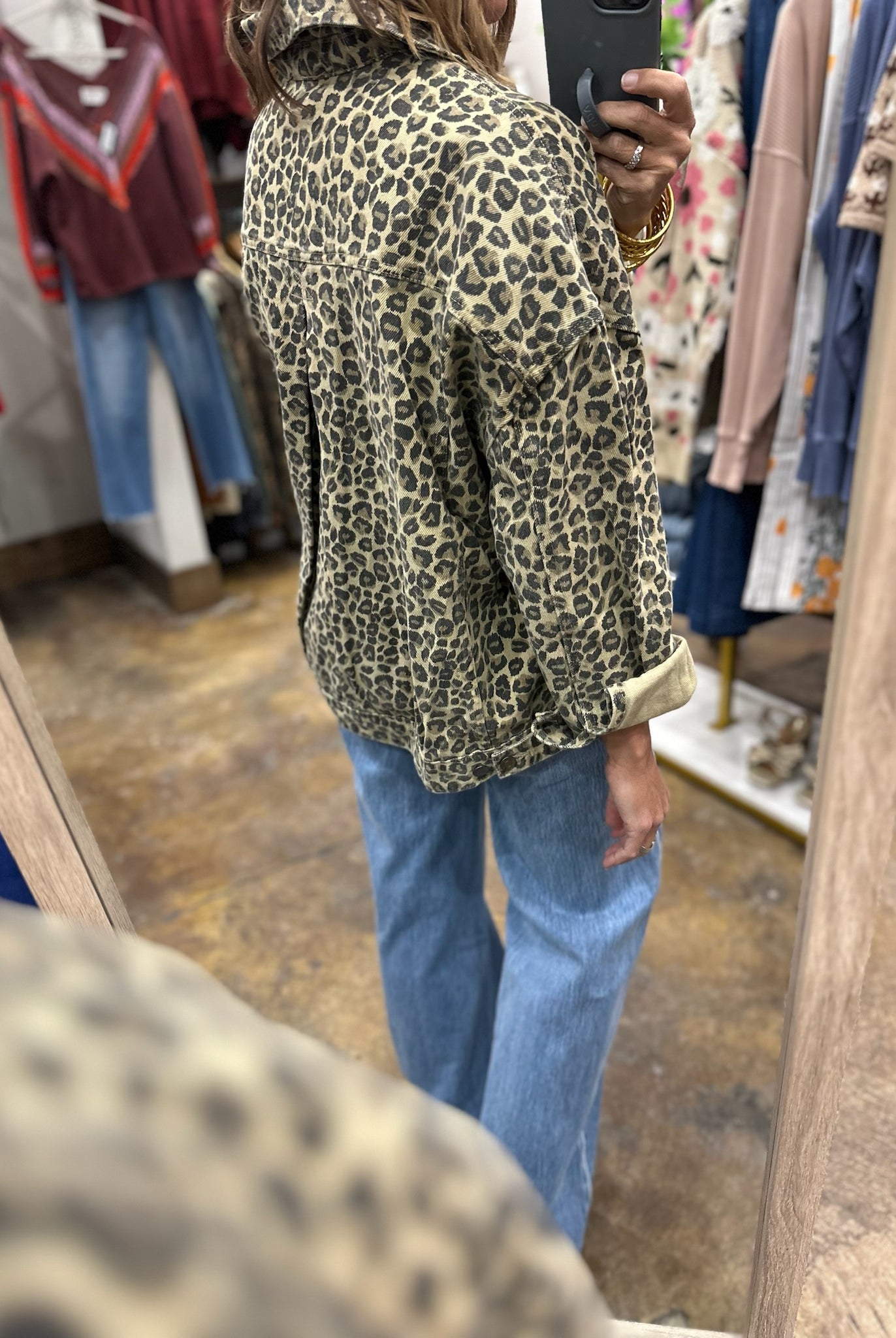 Through The Motions Leopard Print Jacket-Jackets-Tres Bien-Anna Kaytes Boutique, Women's Fashion Boutique in Grinnell, Iowa