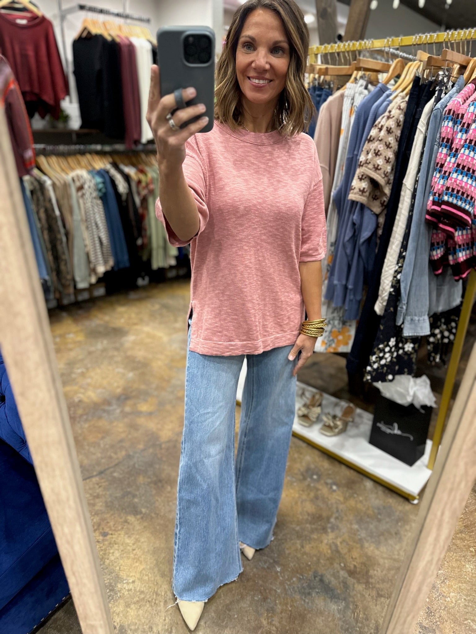 The Way In Short Sleeve Knit-Sweaters-Be Cool-Anna Kaytes Boutique, Women's Fashion Boutique in Grinnell, Iowa