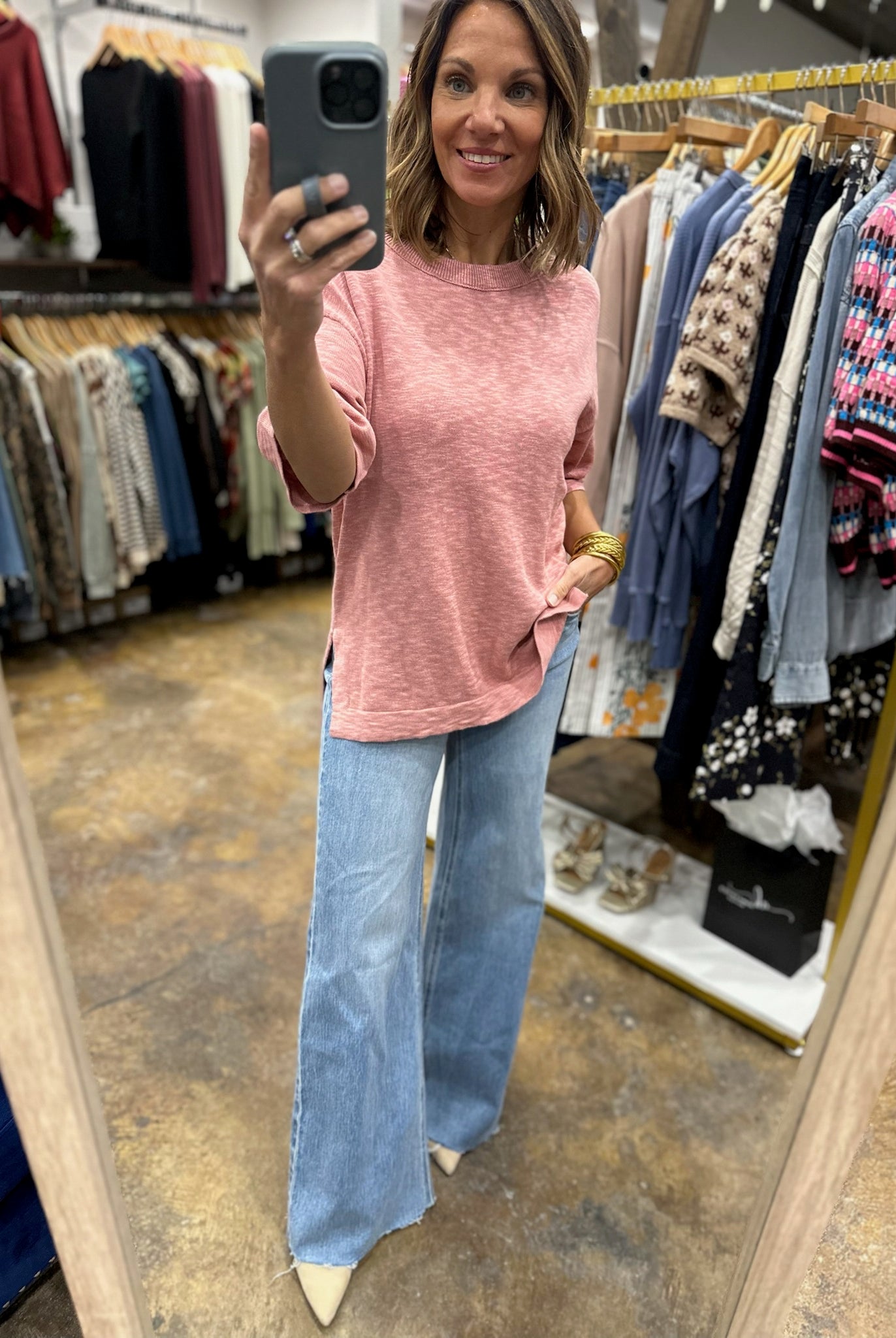 The Way In Short Sleeve Knit-Sweaters-Be Cool-Anna Kaytes Boutique, Women's Fashion Boutique in Grinnell, Iowa