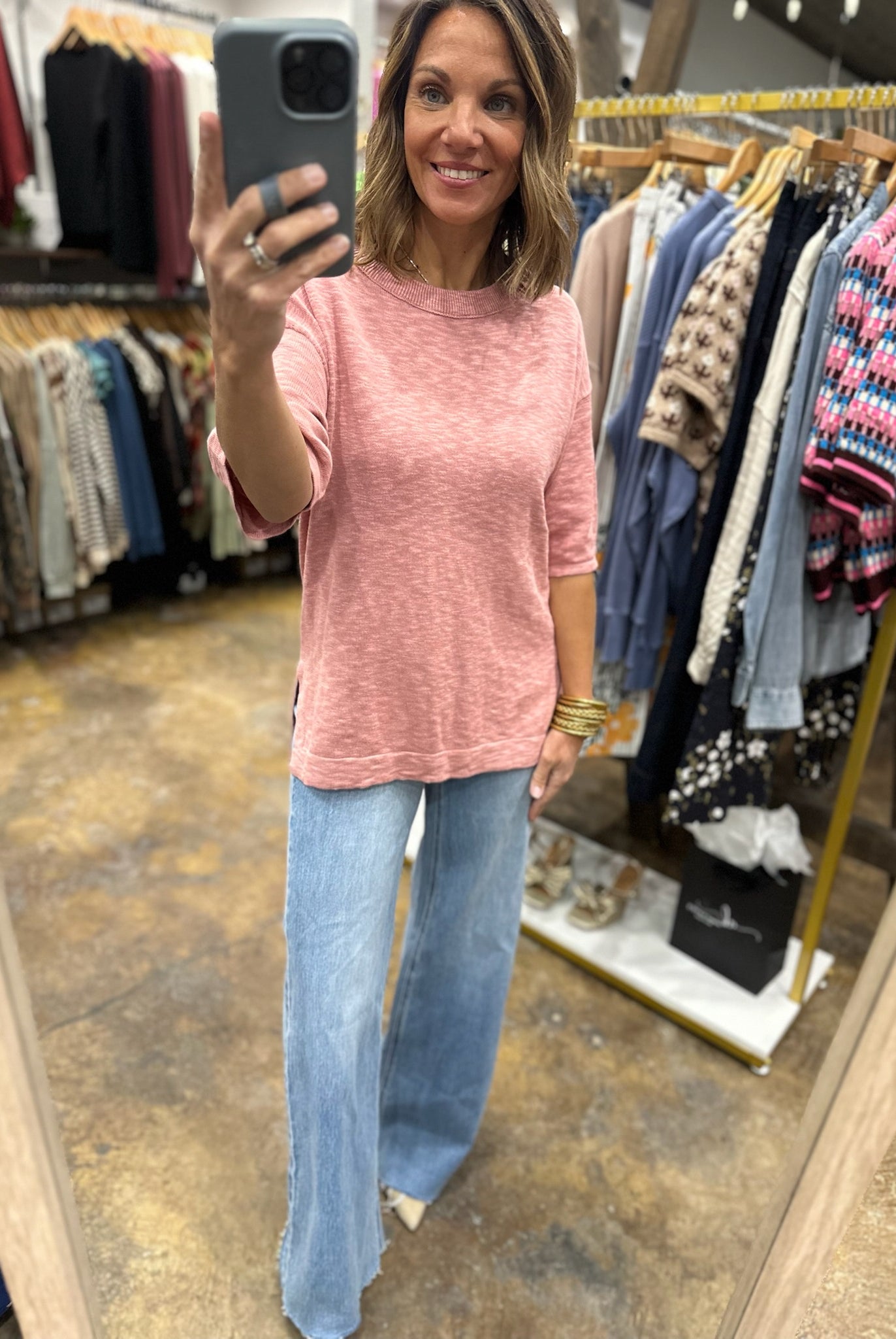 The Way In Short Sleeve Knit-Sweaters-Be Cool-Anna Kaytes Boutique, Women's Fashion Boutique in Grinnell, Iowa