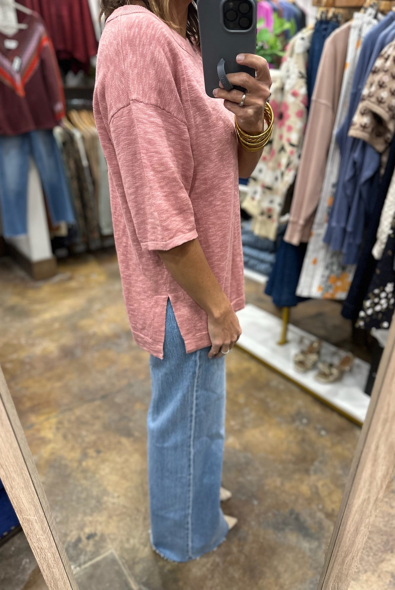 The Way In Short Sleeve Knit-Sweaters-Be Cool-Anna Kaytes Boutique, Women's Fashion Boutique in Grinnell, Iowa