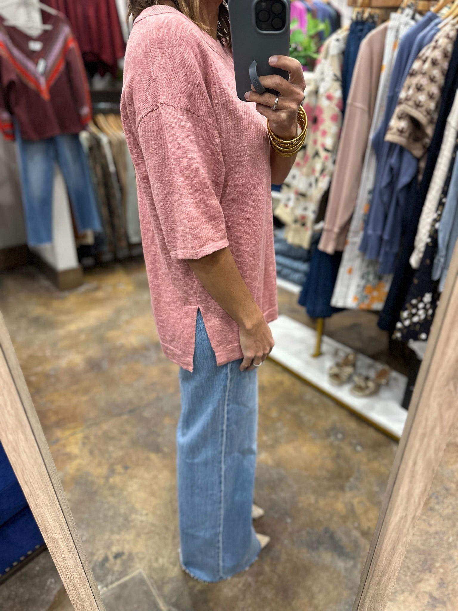 The Way In Short Sleeve Knit-Sweaters-Be Cool-Anna Kaytes Boutique, Women's Fashion Boutique in Grinnell, Iowa