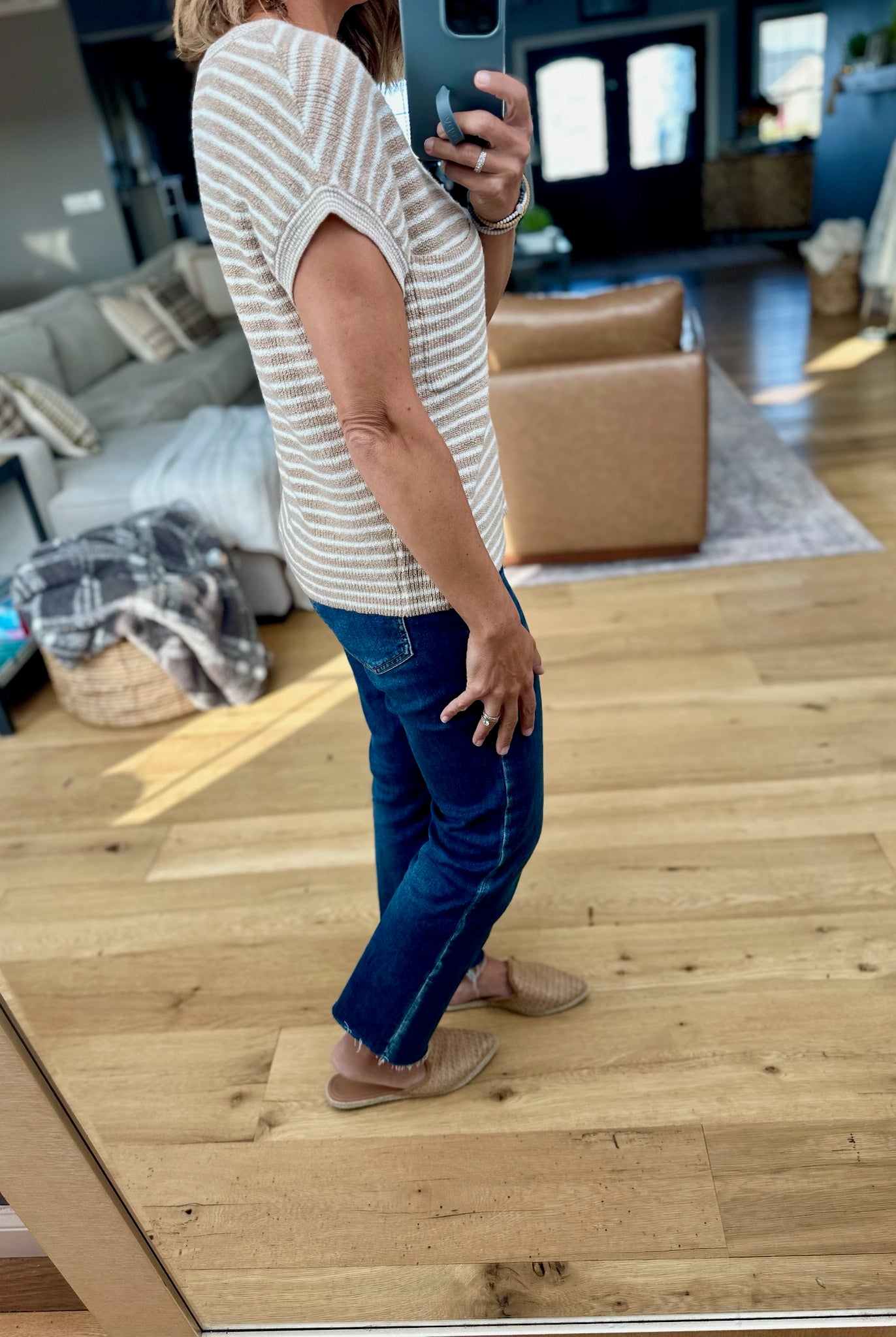 Almost Famous Striped Top-Blu Pepper-Anna Kaytes Boutique, Women's Fashion Boutique in Grinnell, Iowa