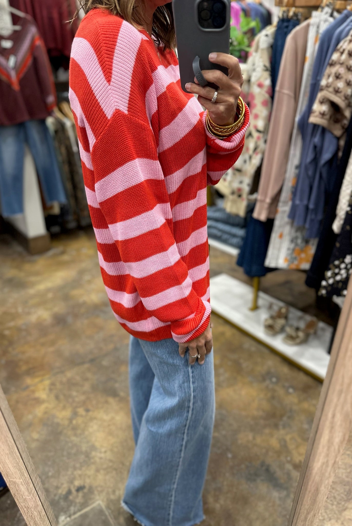 All Mine Moment Striped Knit-Sweaters-Hem & Thread-Anna Kaytes Boutique, Women's Fashion Boutique in Grinnell, Iowa