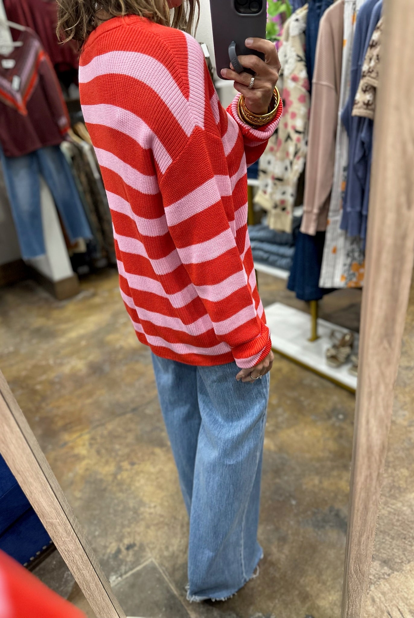 All Mine Moment Striped Knit-Sweaters-Hem & Thread-Anna Kaytes Boutique, Women's Fashion Boutique in Grinnell, Iowa