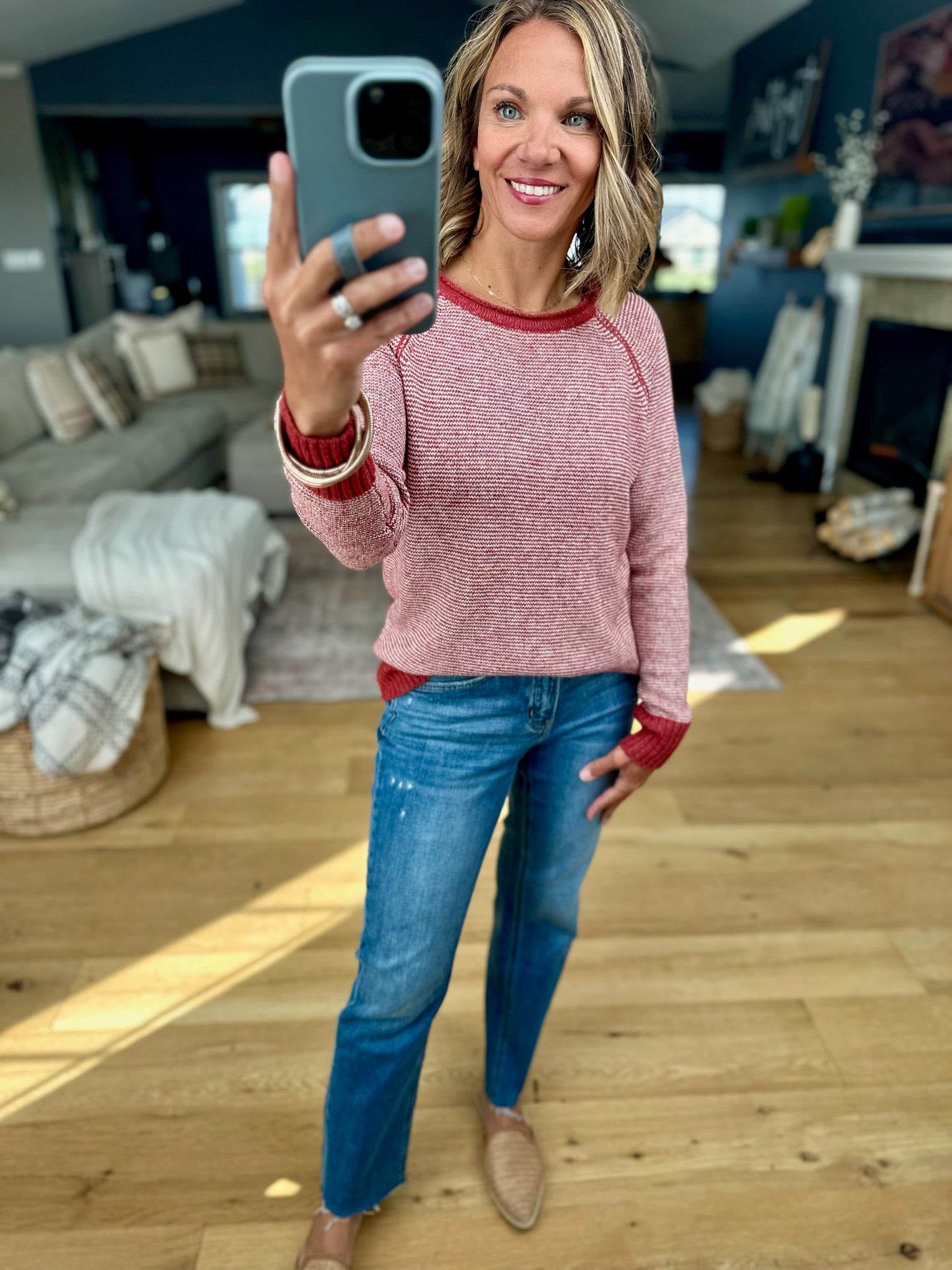 Needless To Say Striped Sweater-Staccato-Anna Kaytes Boutique, Women's Fashion Boutique in Grinnell, Iowa