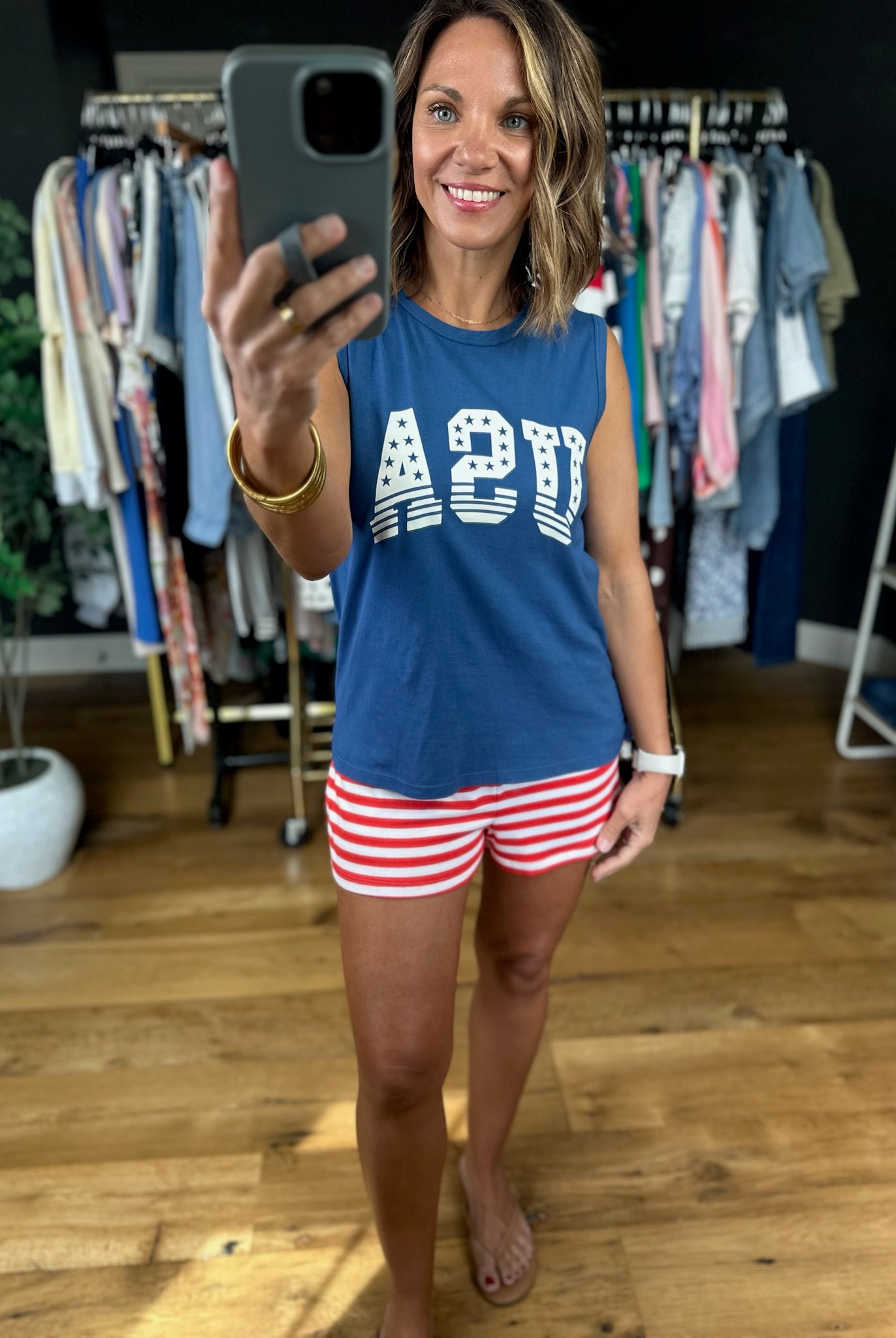 Z Supply Stars and Stripes Muscle Tank-Sleeveless-Z Supply-Anna Kaytes Boutique, Women's Fashion Boutique in Grinnell, Iowa