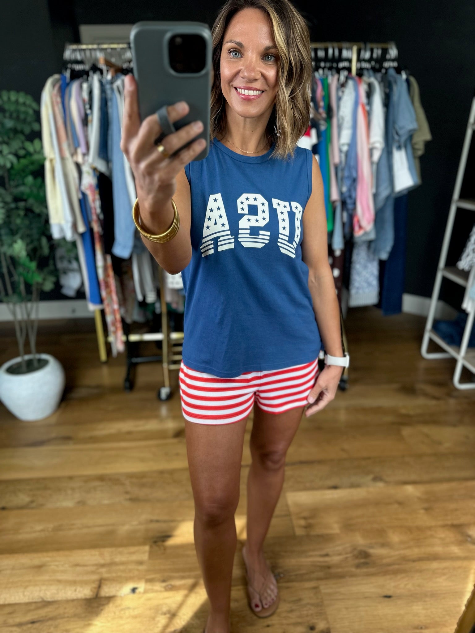 Z Supply Stars and Stripes Muscle Tank-Sleeveless-Z Supply-Anna Kaytes Boutique, Women's Fashion Boutique in Grinnell, Iowa