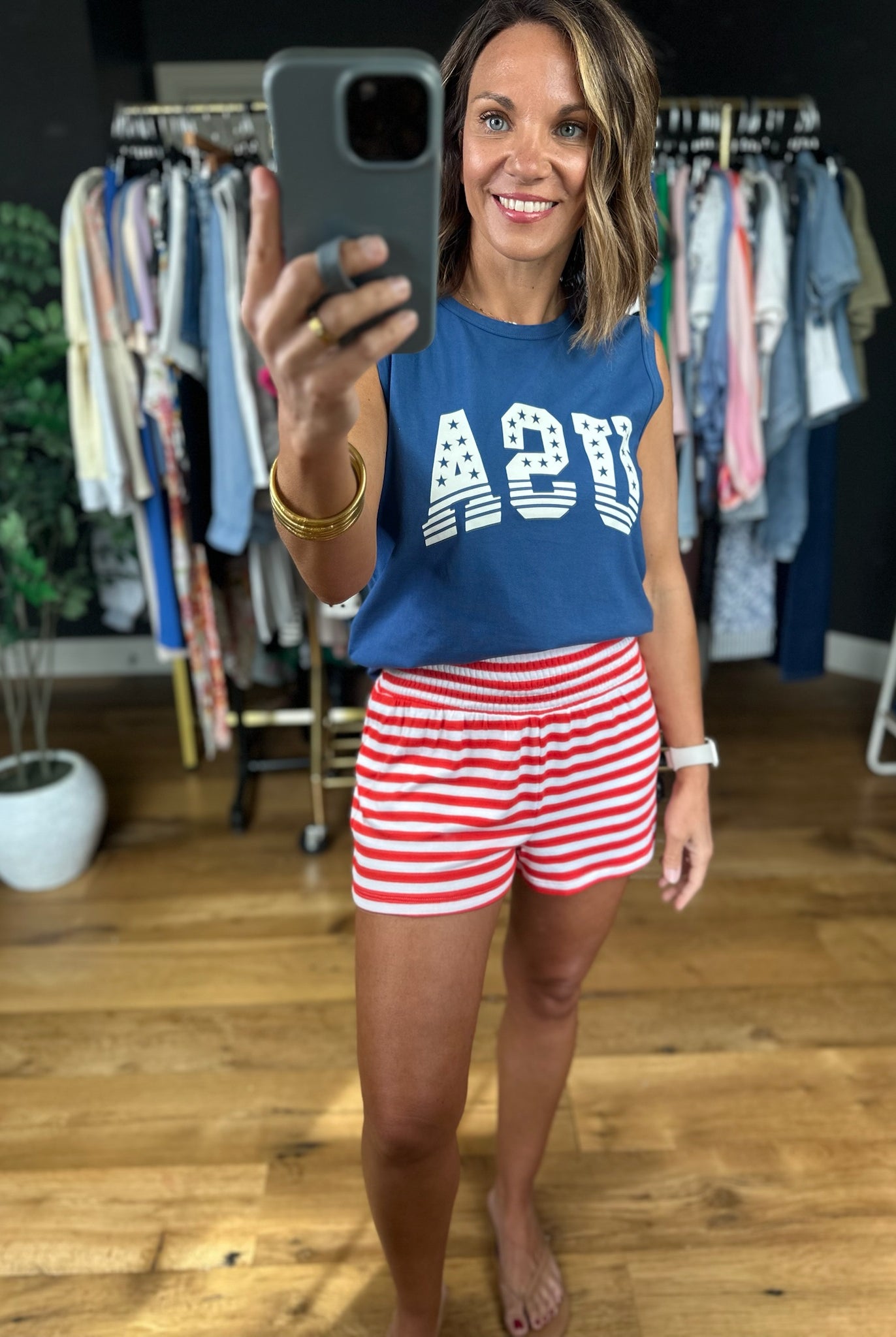Z Supply Dawn Stripe Short-Shorts-Z Supply-Anna Kaytes Boutique, Women's Fashion Boutique in Grinnell, Iowa