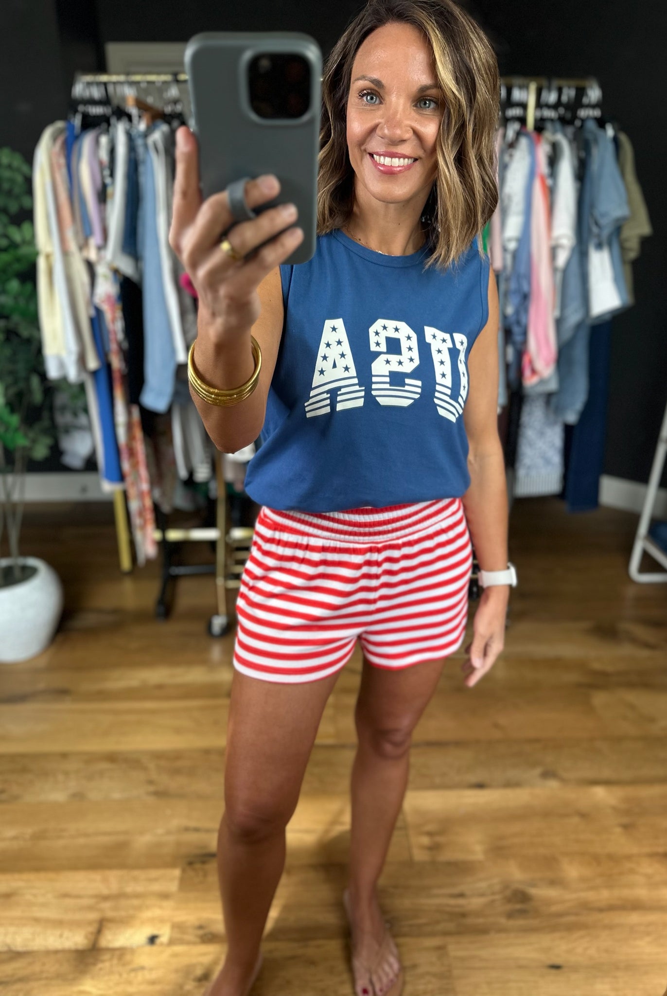 Z Supply Dawn Stripe Short-Shorts-Z Supply-Anna Kaytes Boutique, Women's Fashion Boutique in Grinnell, Iowa