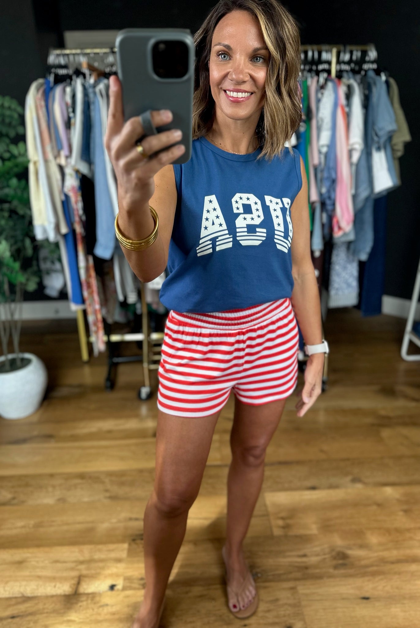 Z Supply Dawn Stripe Short-Shorts-Z Supply-Anna Kaytes Boutique, Women's Fashion Boutique in Grinnell, Iowa