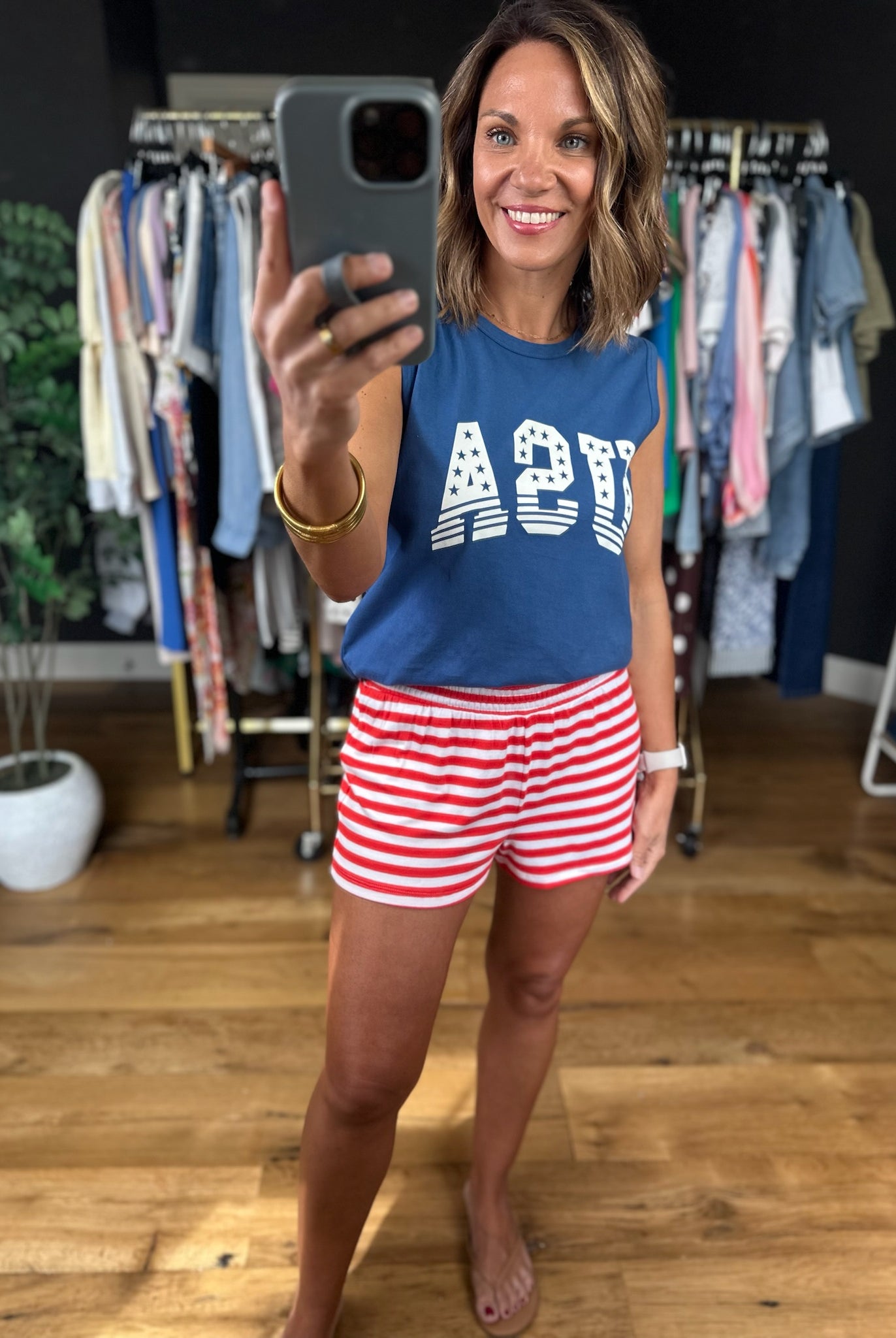 Z Supply Dawn Stripe Short-Shorts-Z Supply-Anna Kaytes Boutique, Women's Fashion Boutique in Grinnell, Iowa