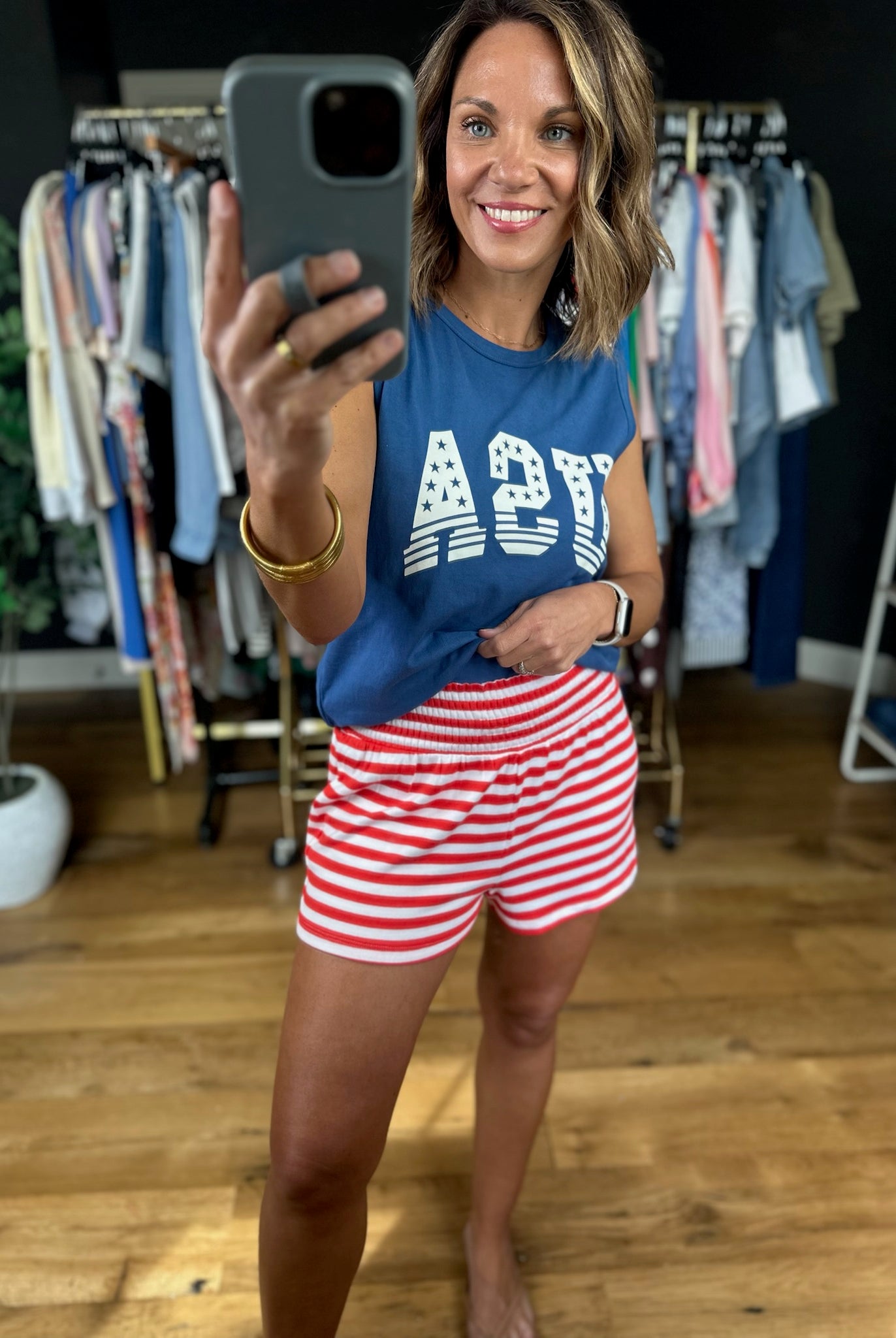 Z Supply Dawn Stripe Short-Shorts-Z Supply-Anna Kaytes Boutique, Women's Fashion Boutique in Grinnell, Iowa