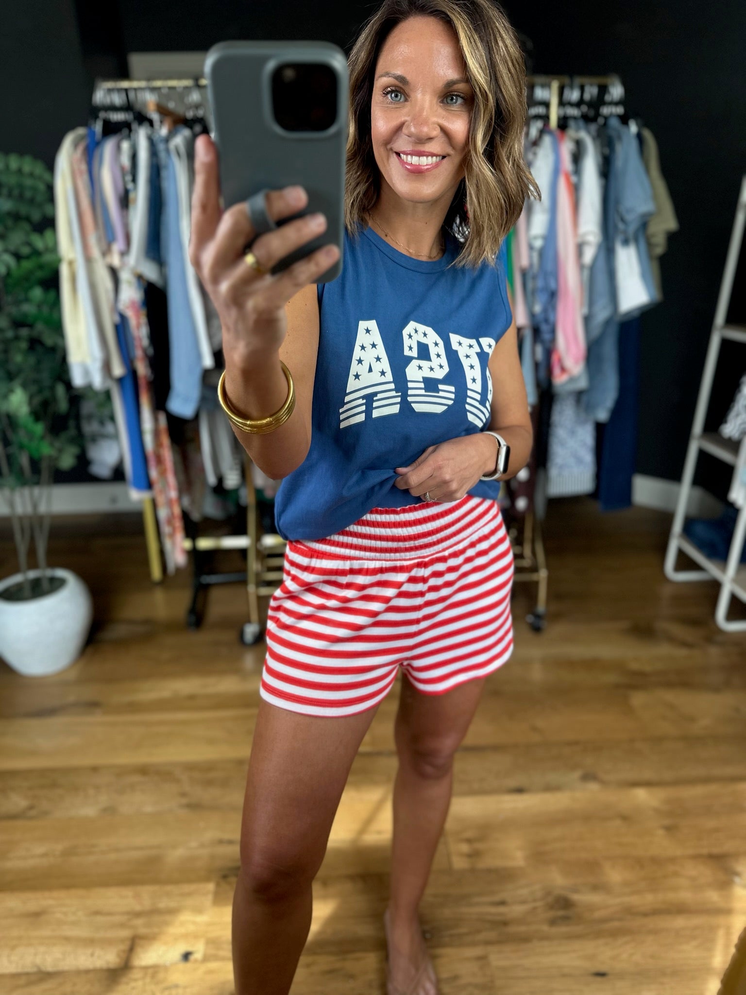 Z Supply Dawn Stripe Short-Shorts-Z Supply-Anna Kaytes Boutique, Women's Fashion Boutique in Grinnell, Iowa
