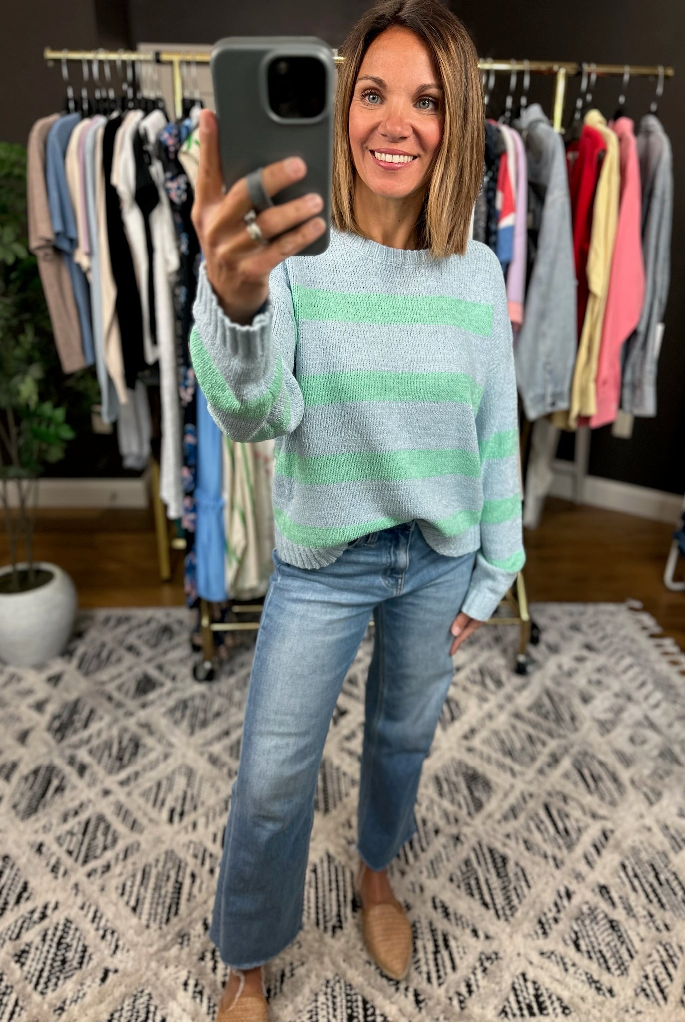 Sweeter Soul Striped Knit Top-Sweaters-Wishlist-Anna Kaytes Boutique, Women's Fashion Boutique in Grinnell, Iowa