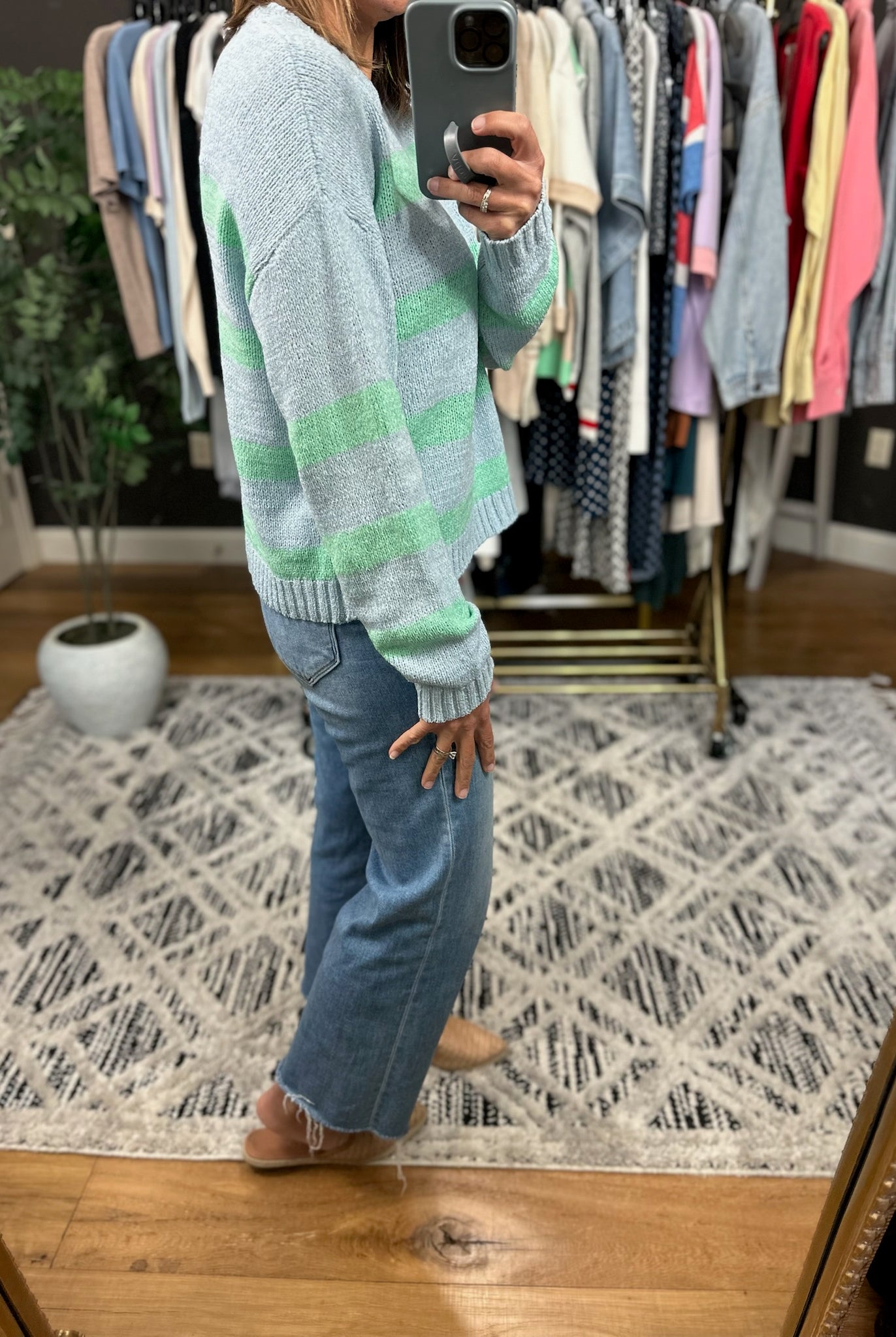 Sweeter Soul Striped Knit Top-Sweaters-Wishlist-Anna Kaytes Boutique, Women's Fashion Boutique in Grinnell, Iowa