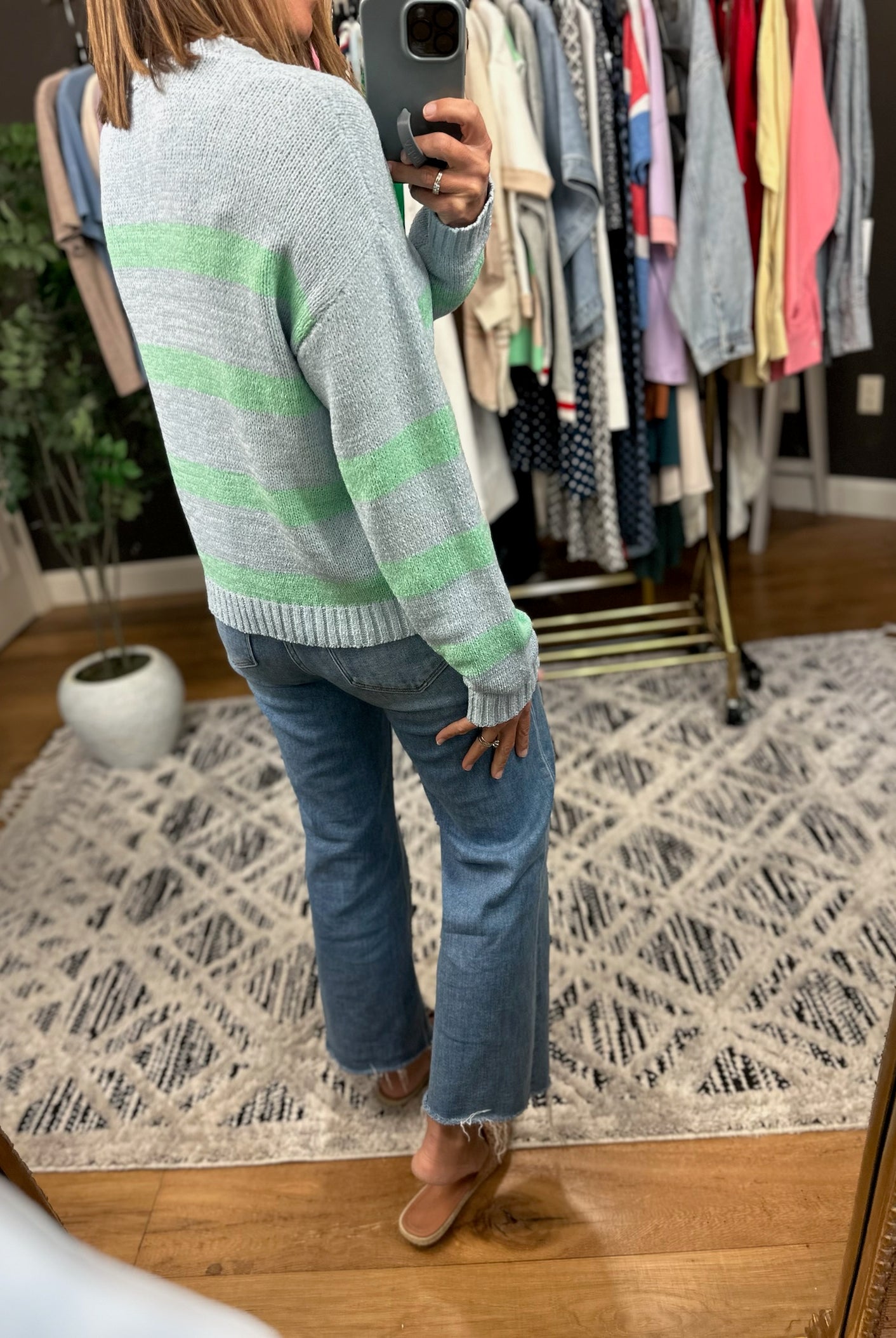 Sweeter Soul Striped Knit Top-Sweaters-Wishlist-Anna Kaytes Boutique, Women's Fashion Boutique in Grinnell, Iowa