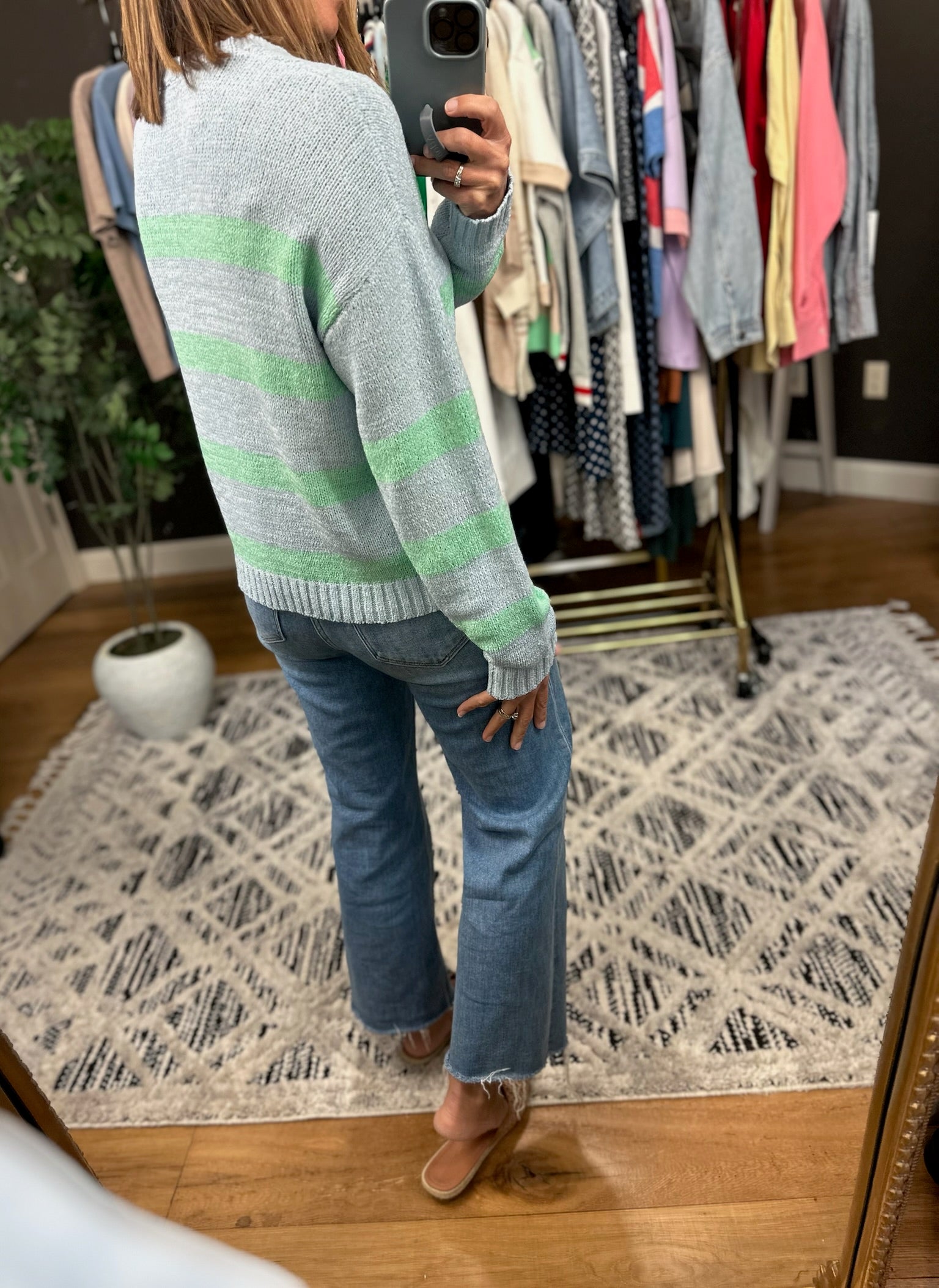 Sweeter Soul Striped Knit Top-Sweaters-Wishlist-Anna Kaytes Boutique, Women's Fashion Boutique in Grinnell, Iowa