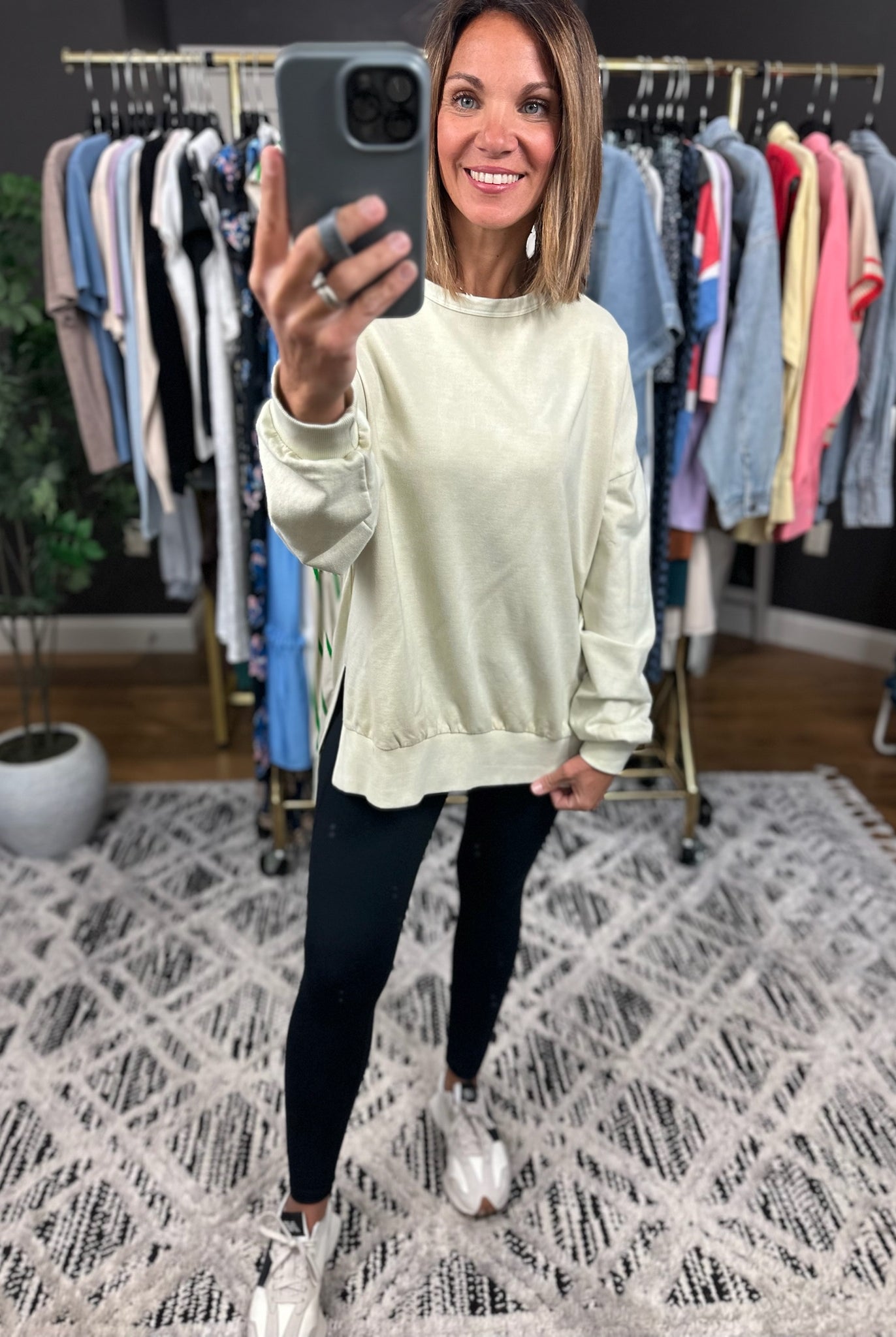 Right Away Washed Crew Sweatshirt-sweaters-Blu Pepper-Anna Kaytes Boutique, Women's Fashion Boutique in Grinnell, Iowa