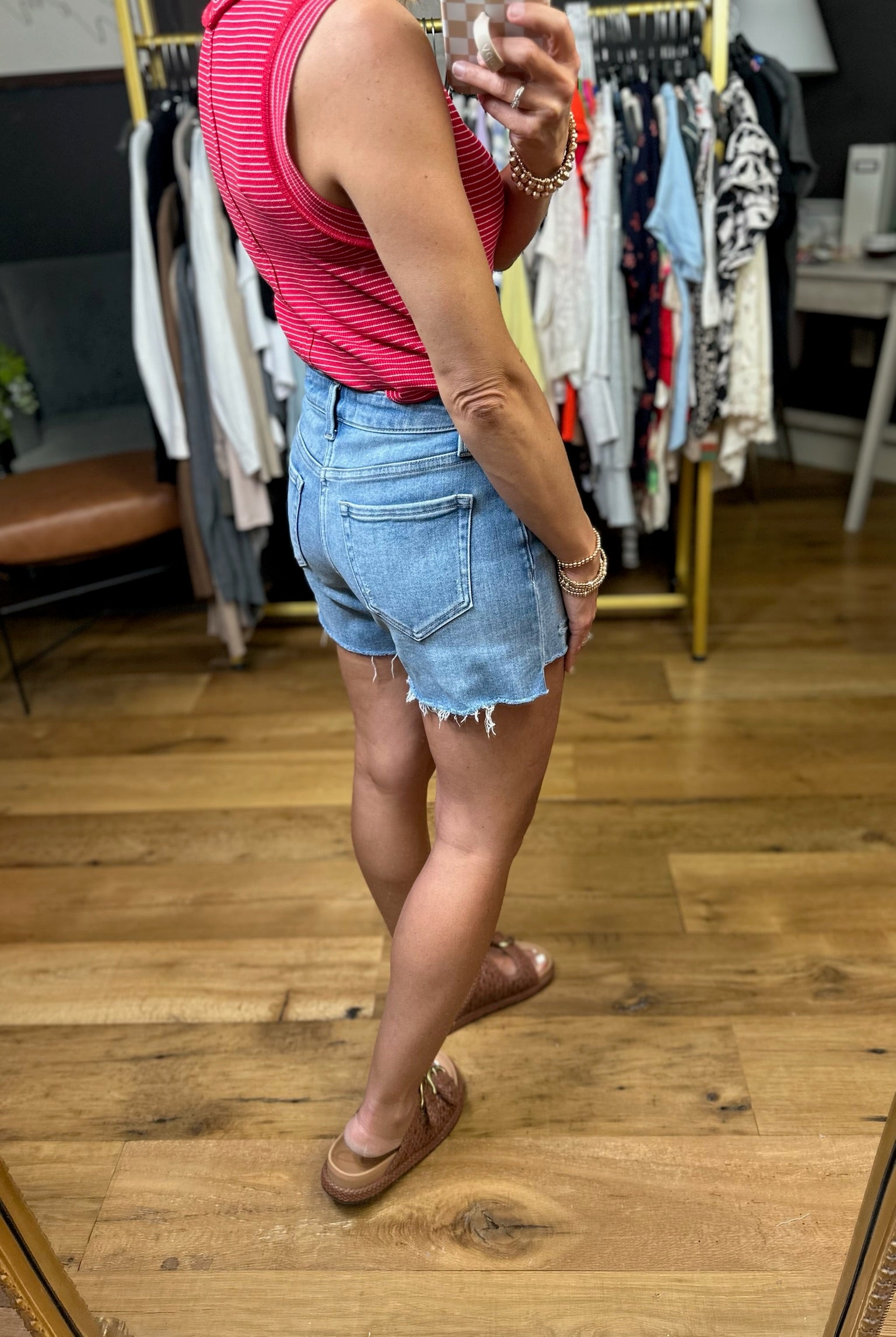 The Peyton High-Rise Cut-Off Shorts-Vervet-Anna Kaytes Boutique, Women's Fashion Boutique in Grinnell, Iowa