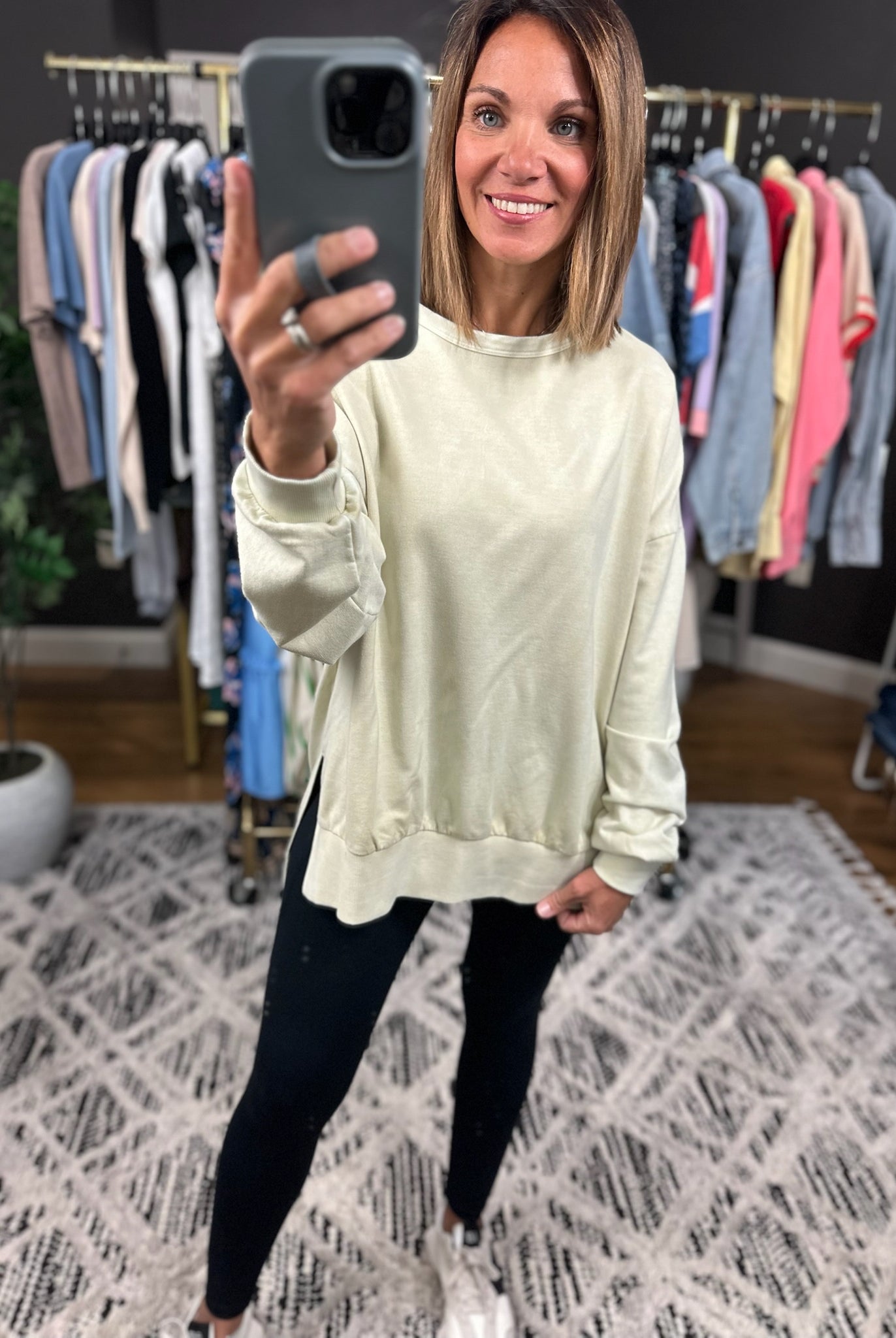 Right Away Washed Crew Sweatshirt-sweaters-Blu Pepper-Anna Kaytes Boutique, Women's Fashion Boutique in Grinnell, Iowa