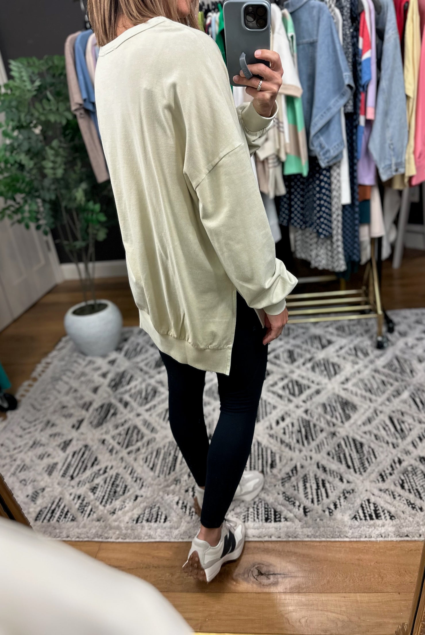 Right Away Washed Crew Sweatshirt-sweaters-Blu Pepper-Anna Kaytes Boutique, Women's Fashion Boutique in Grinnell, Iowa