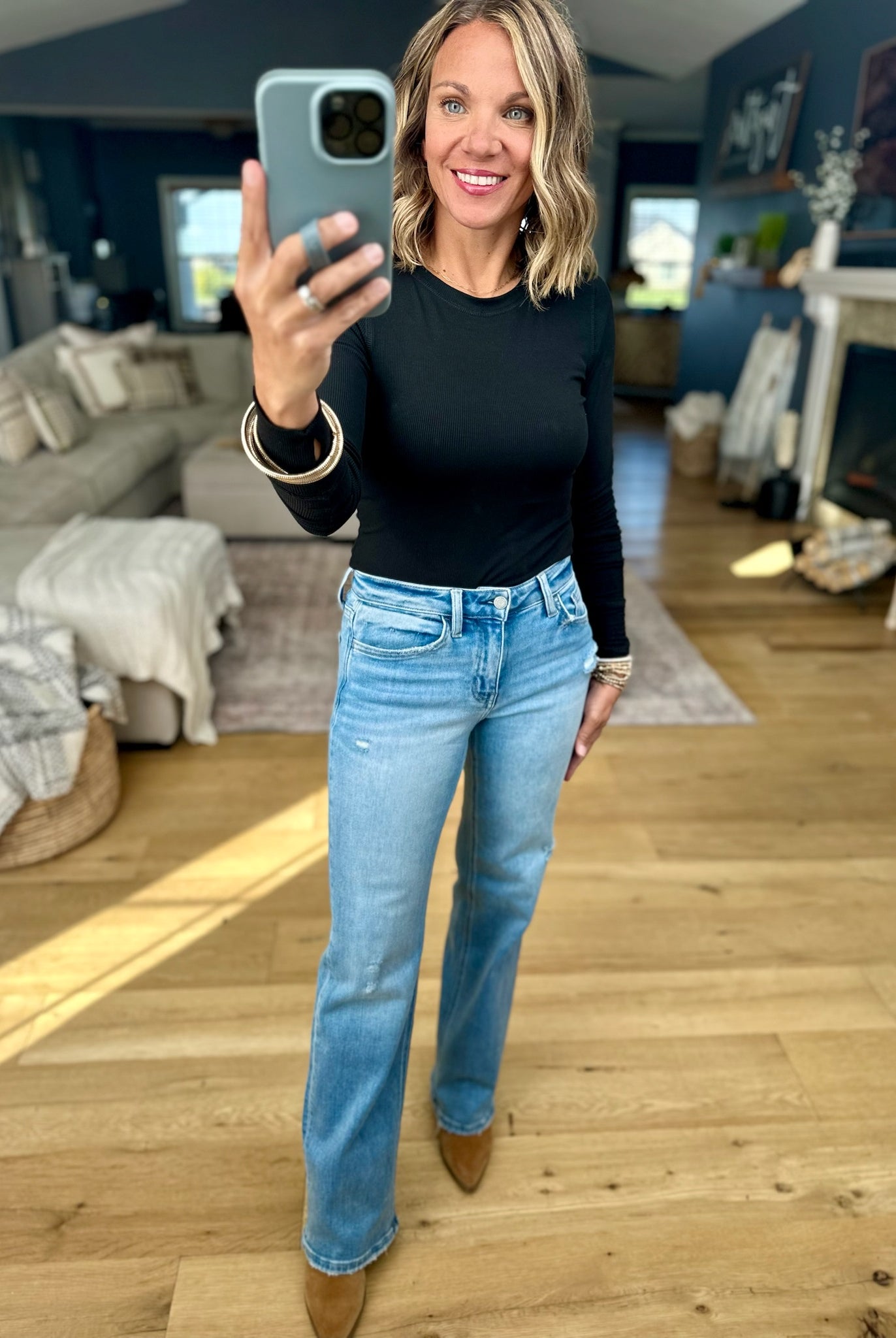 The Josie Mid-Rise Slim Wide Leg Denim-Vervet-Anna Kaytes Boutique, Women's Fashion Boutique in Grinnell, Iowa
